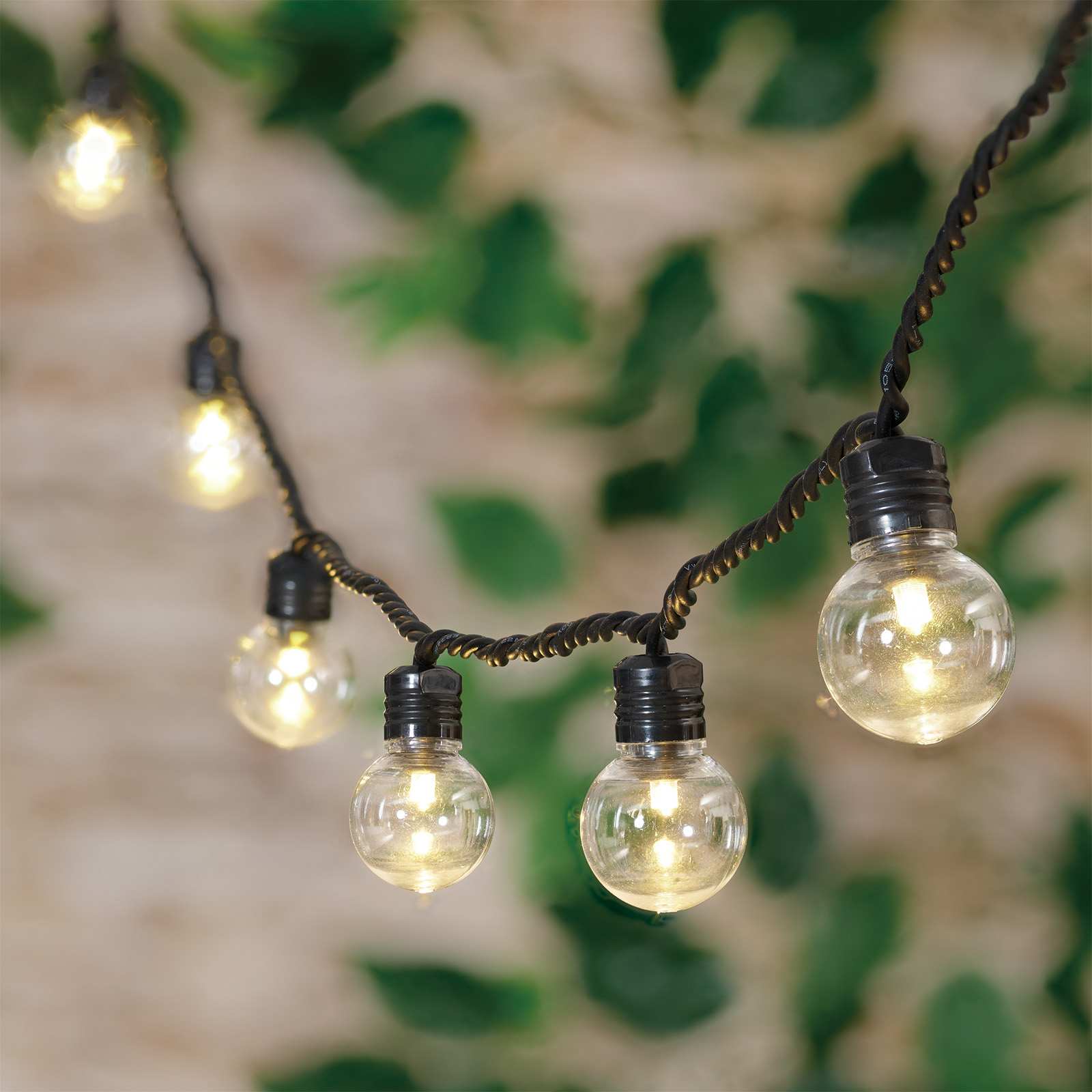 100-Count LED G30 Globe String Lights with Black Wire