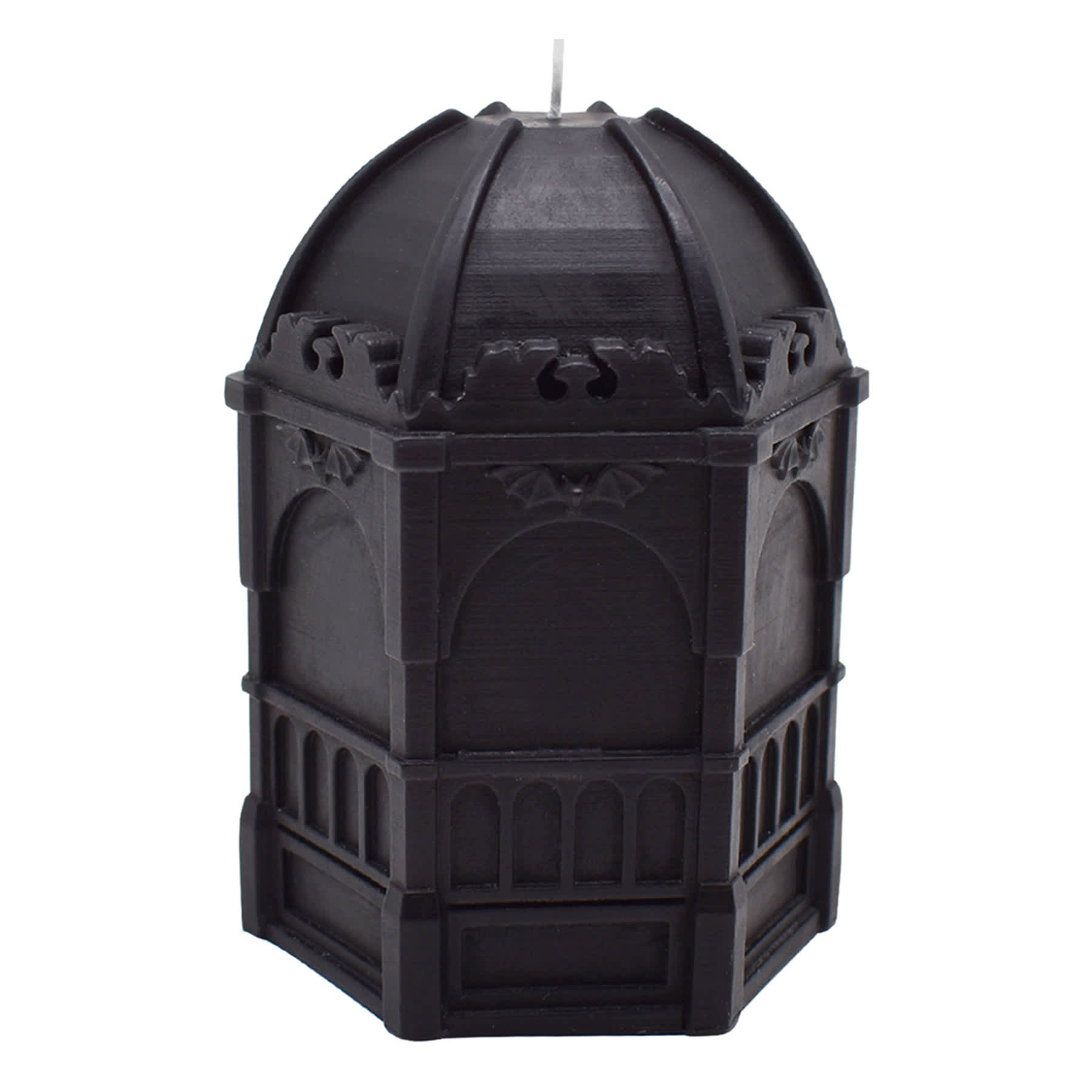 Midnight Shadows Black Dome Pillar Candle, 3x4