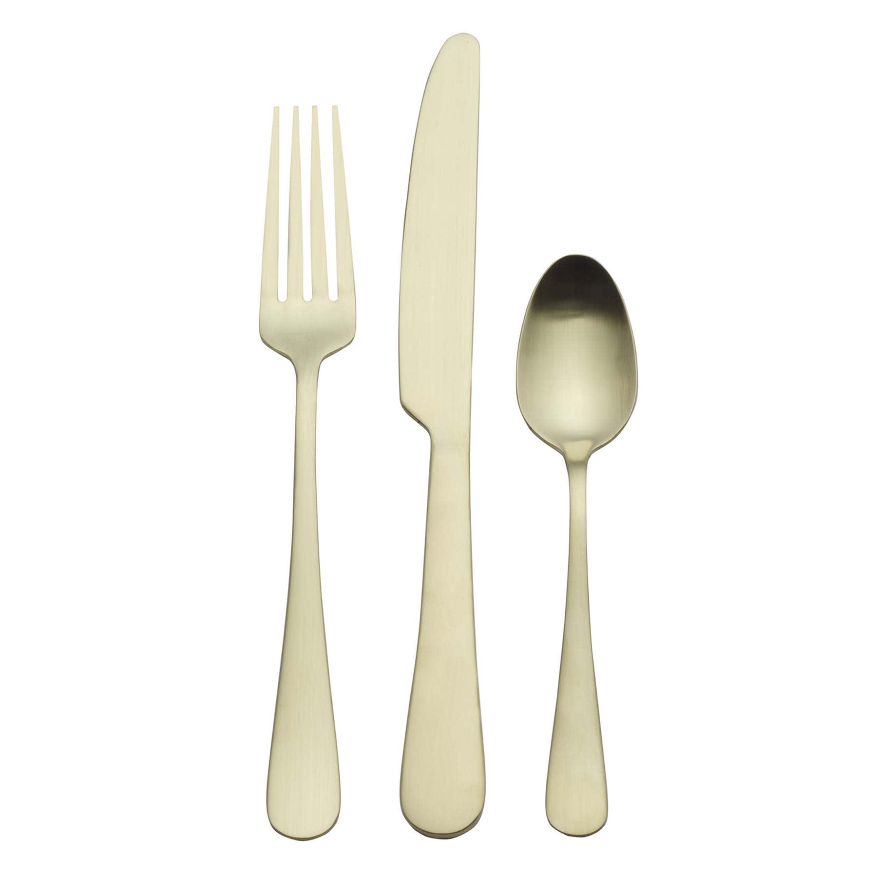 12-Piece Shelton Gold Satin Flatware Set