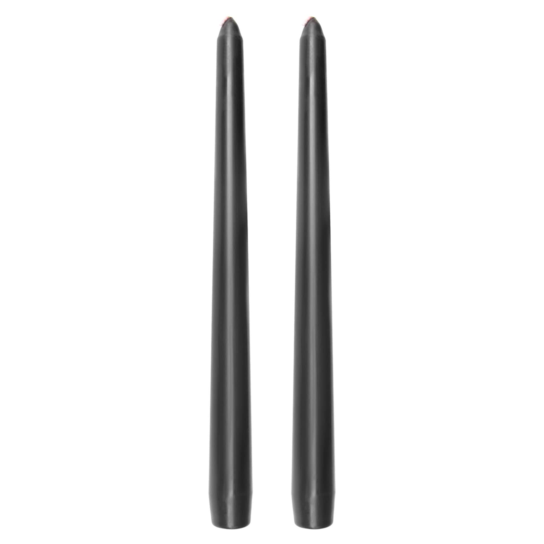 2-Pack Black & Red Bleeder Taper Candles