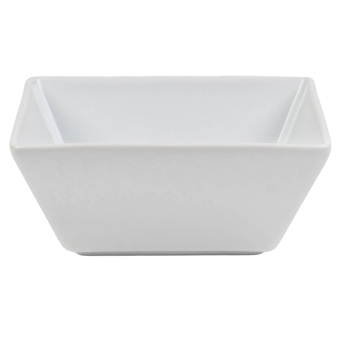 Super White Porcelain Hard Square Cereal Bowl, 6.5"