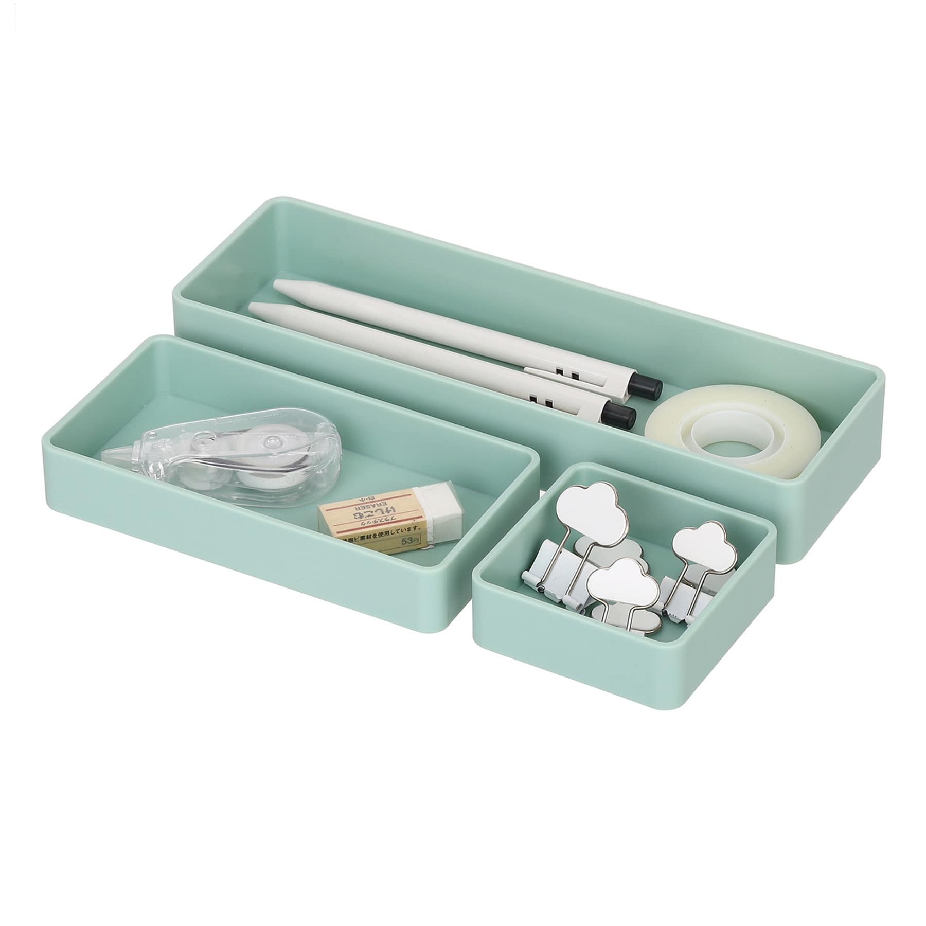3-Piece Stackable Organization Set, Sage