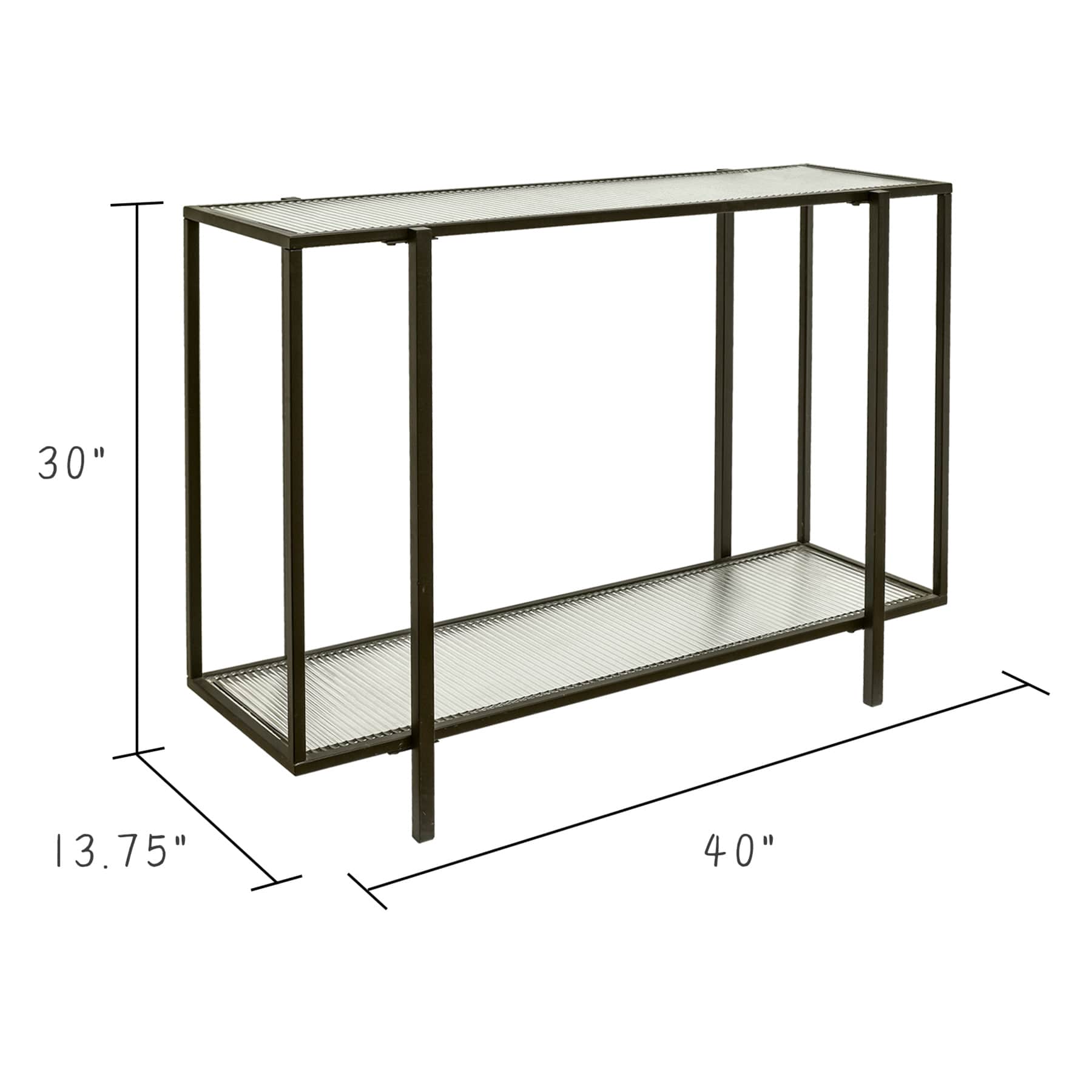 Crosby St. Cooper Metal Console Table, Black