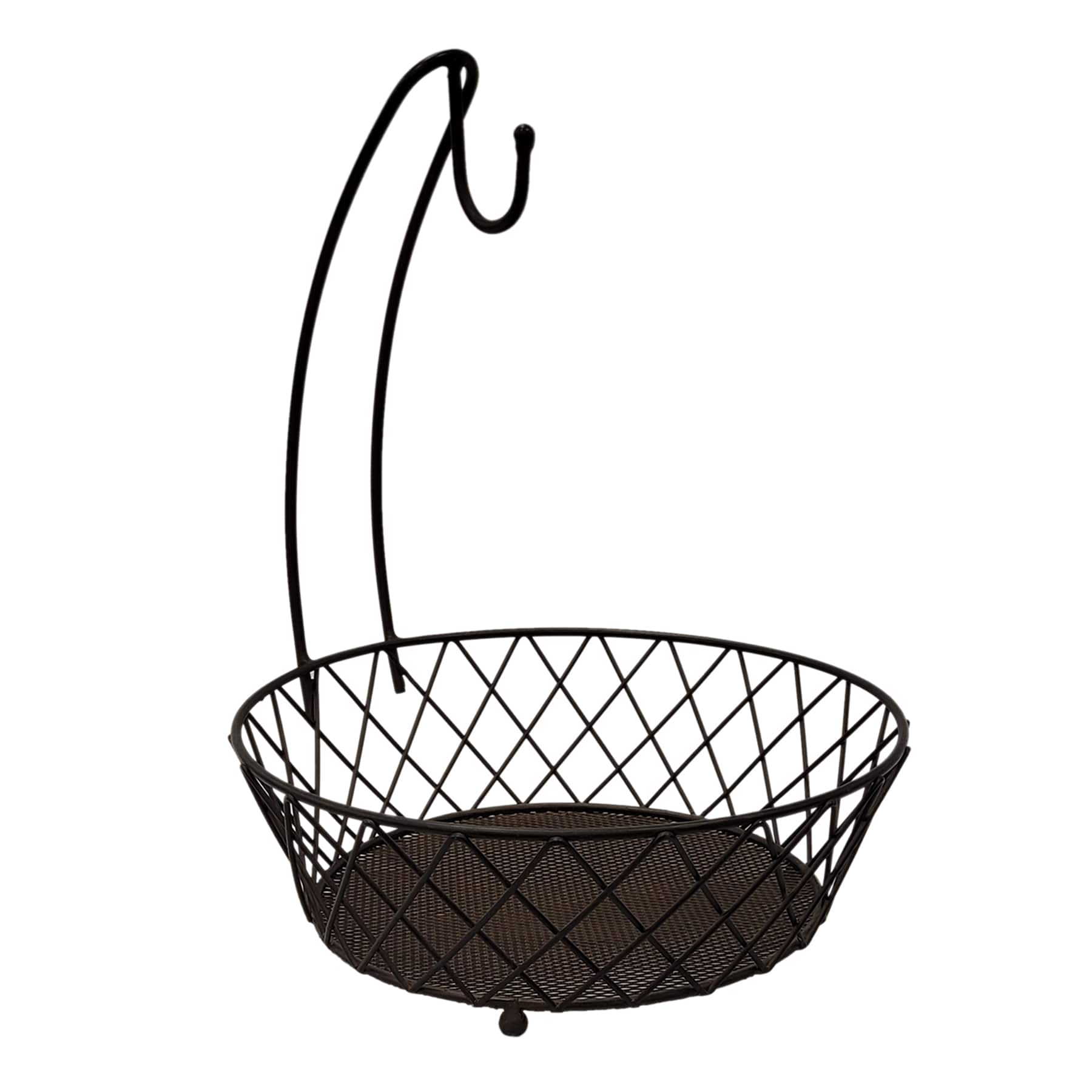 Black Lattice Fruit Basket with Banana Hanger