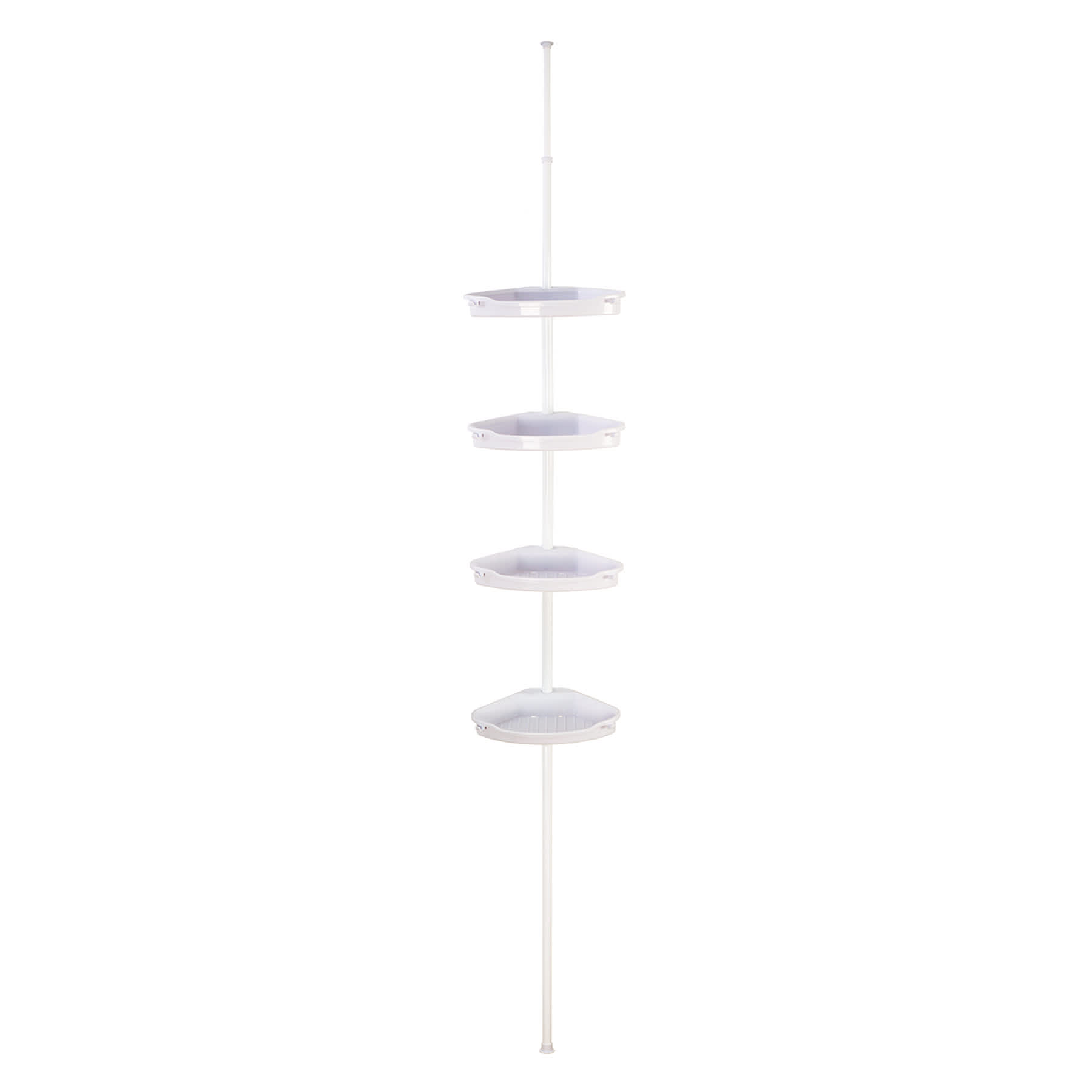 4-Tier Tension Shower Caddy White