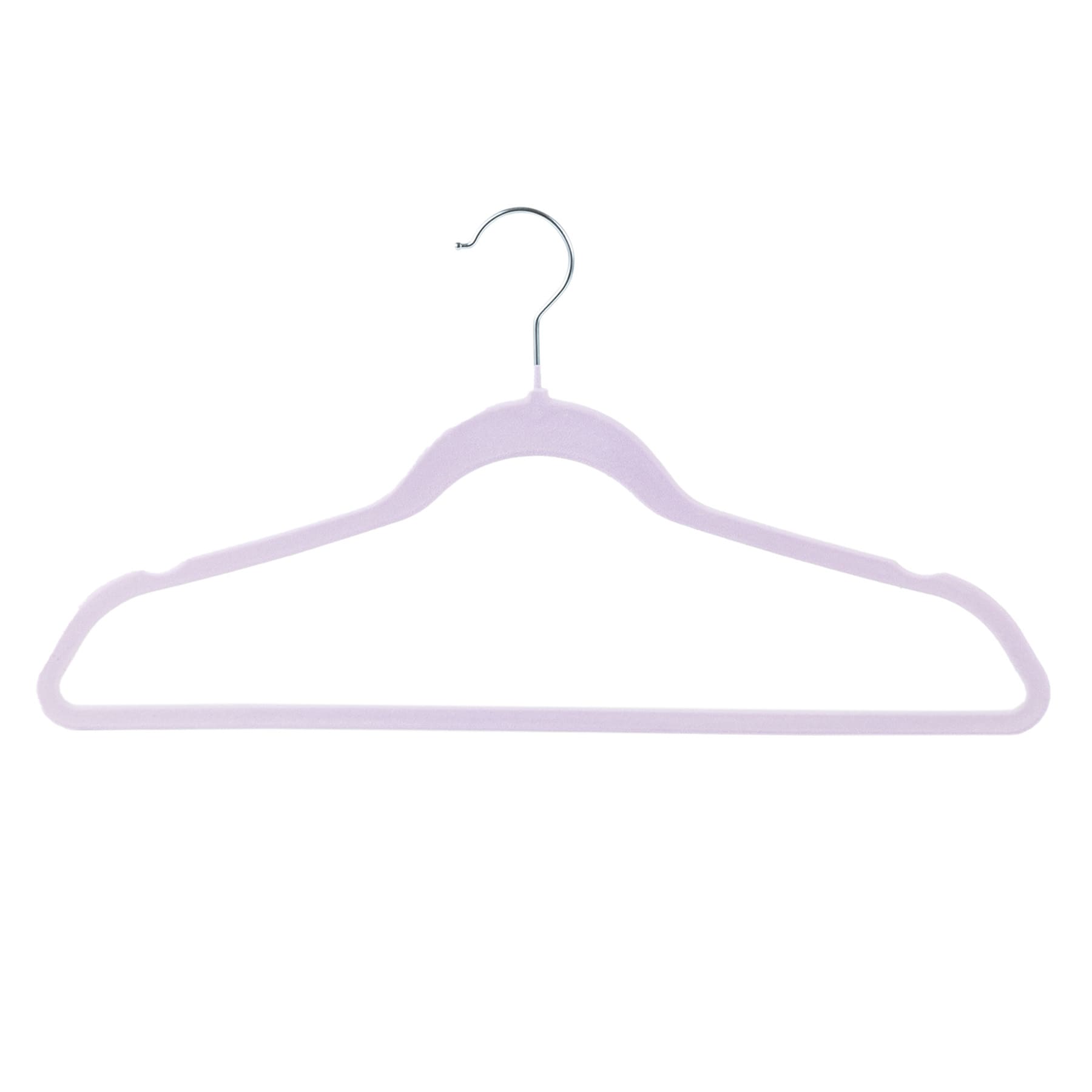 50-Pack Flocked Suit Hanger, Lavender