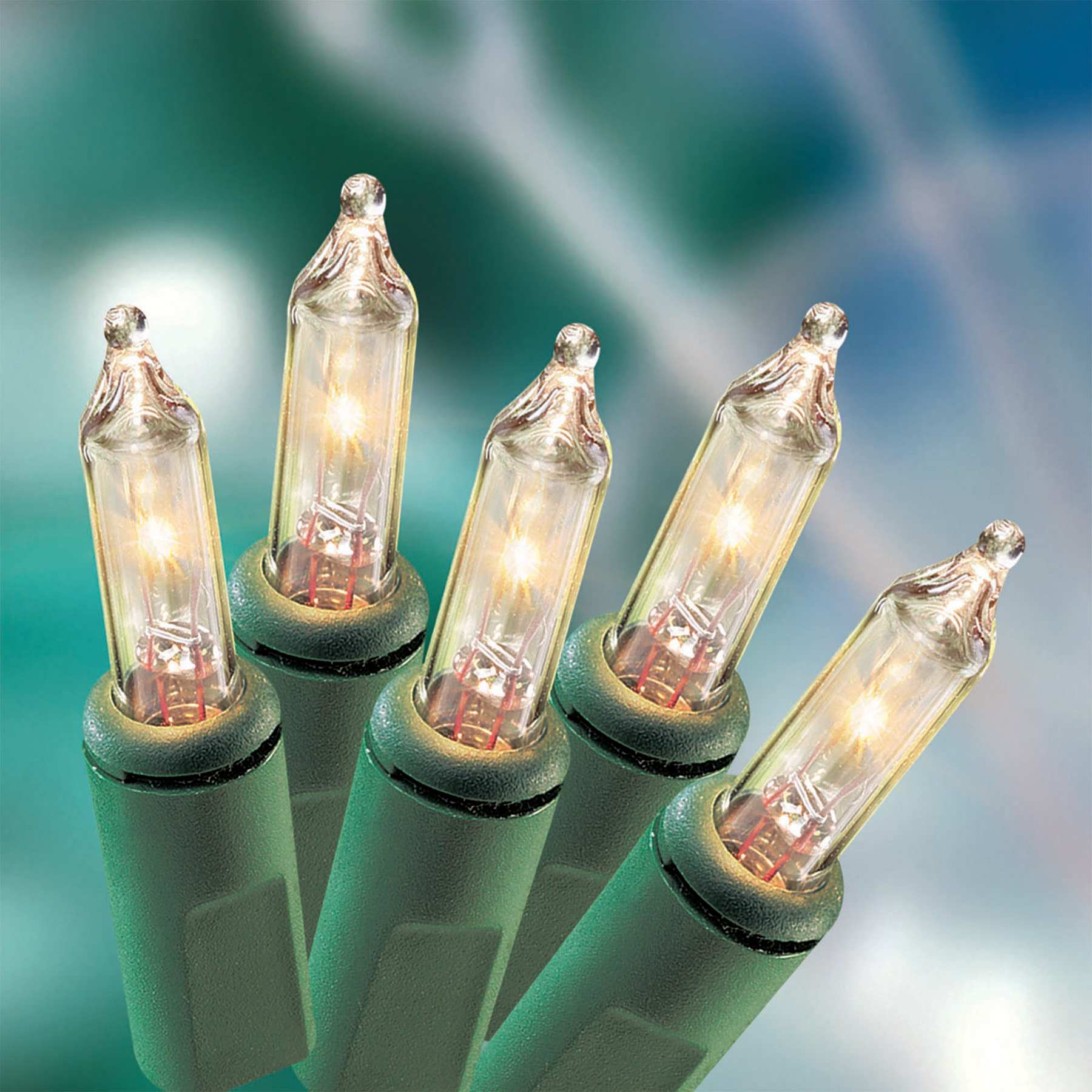 100-Count Clear Mini Lights with Green Wire