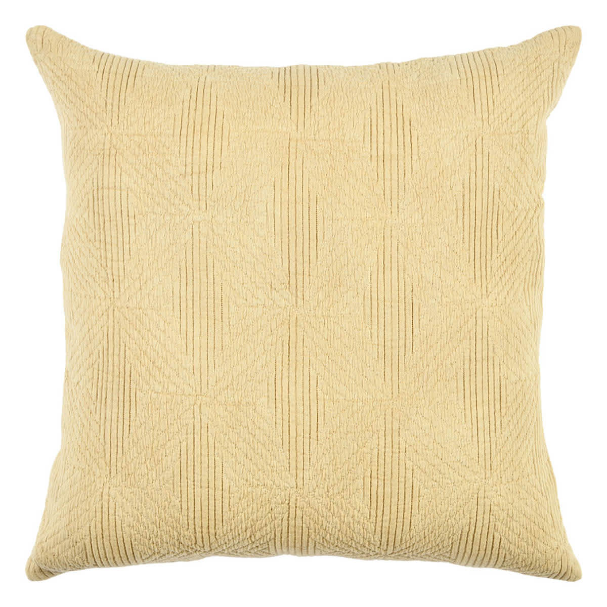 2-Pack Yellow Cotton Matelasse Throw Pillows, 18"