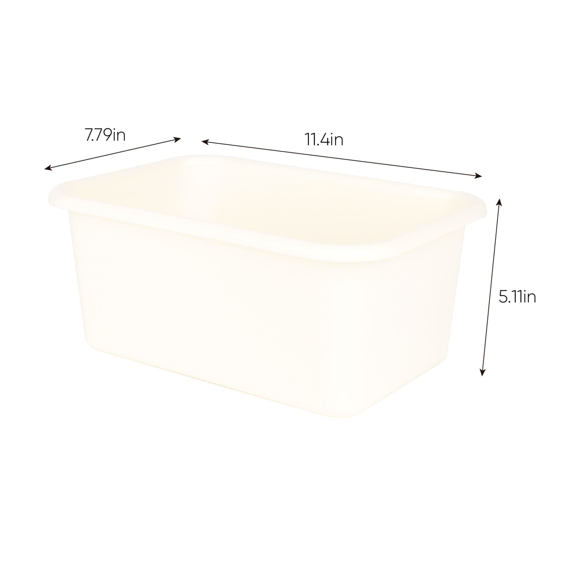Kids White Storage Bin, Small
