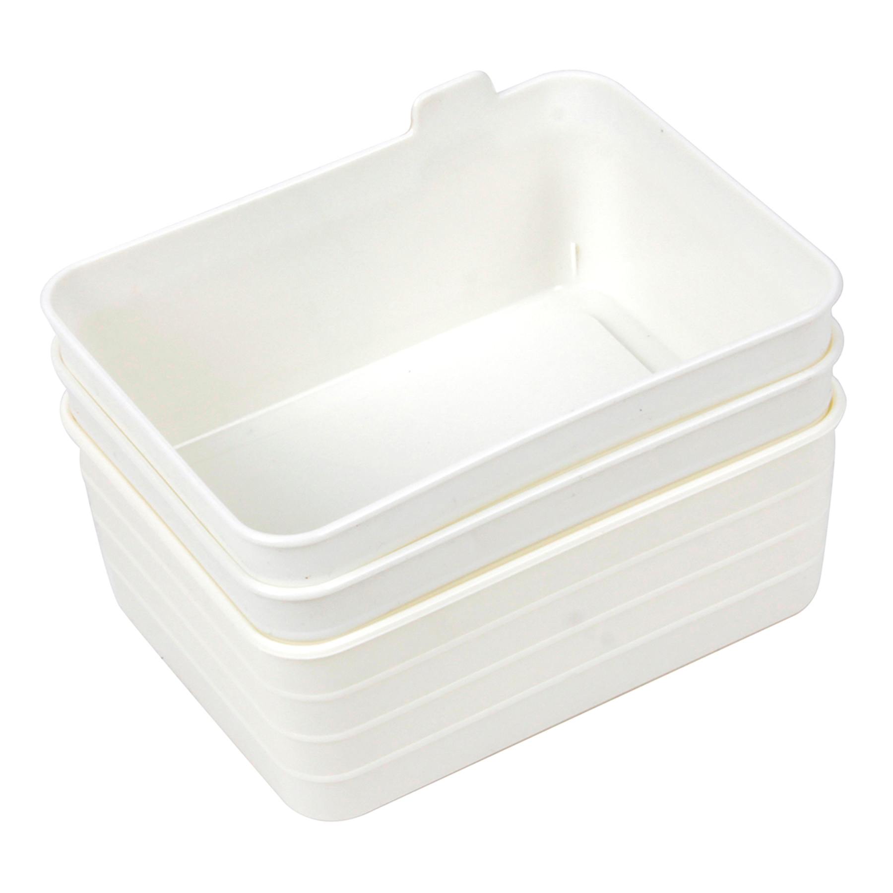 3-Pack Storage Sort Bin, White