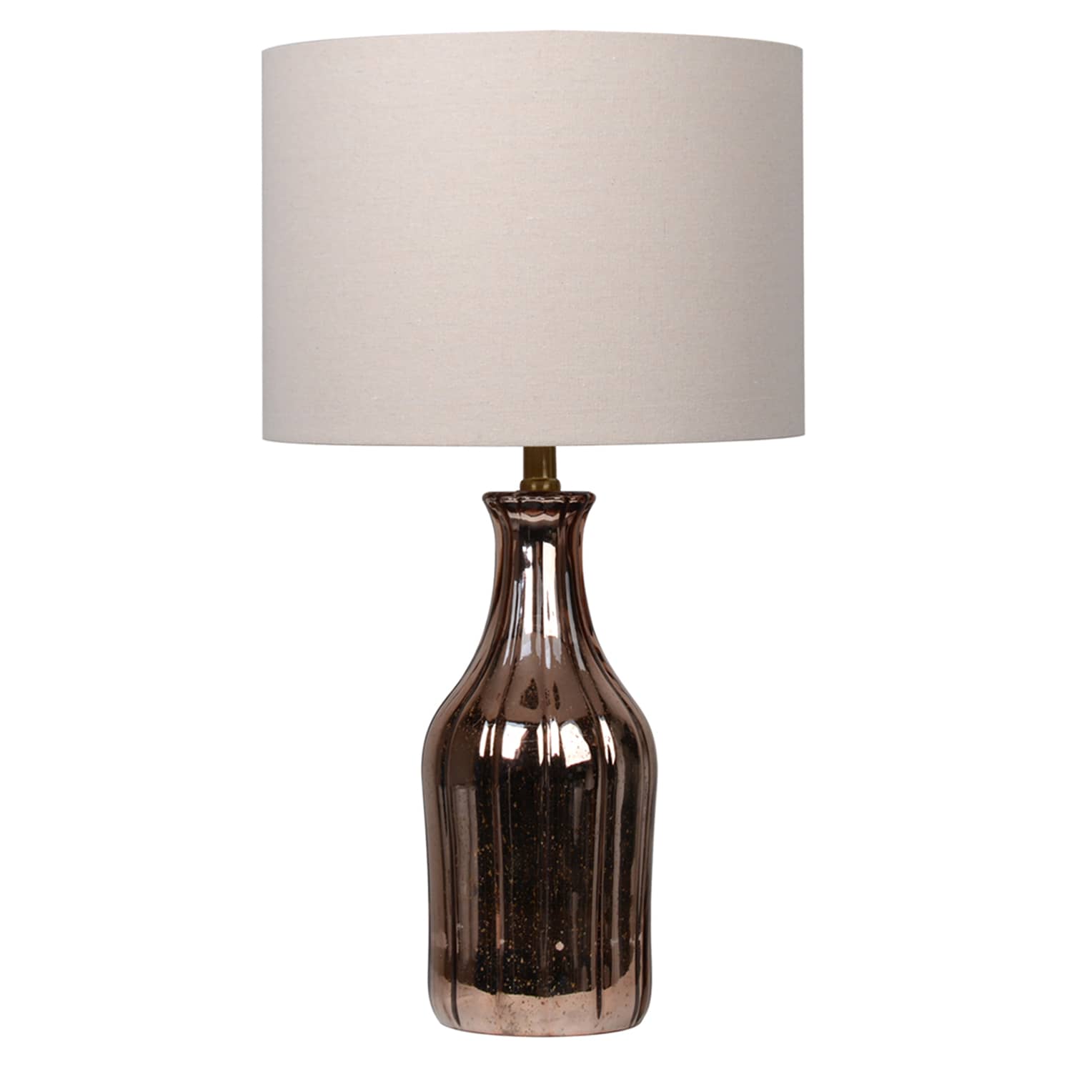 Tracey Boyd Copper Mercury Glass Medium Table Lamp with Shade, 19"
