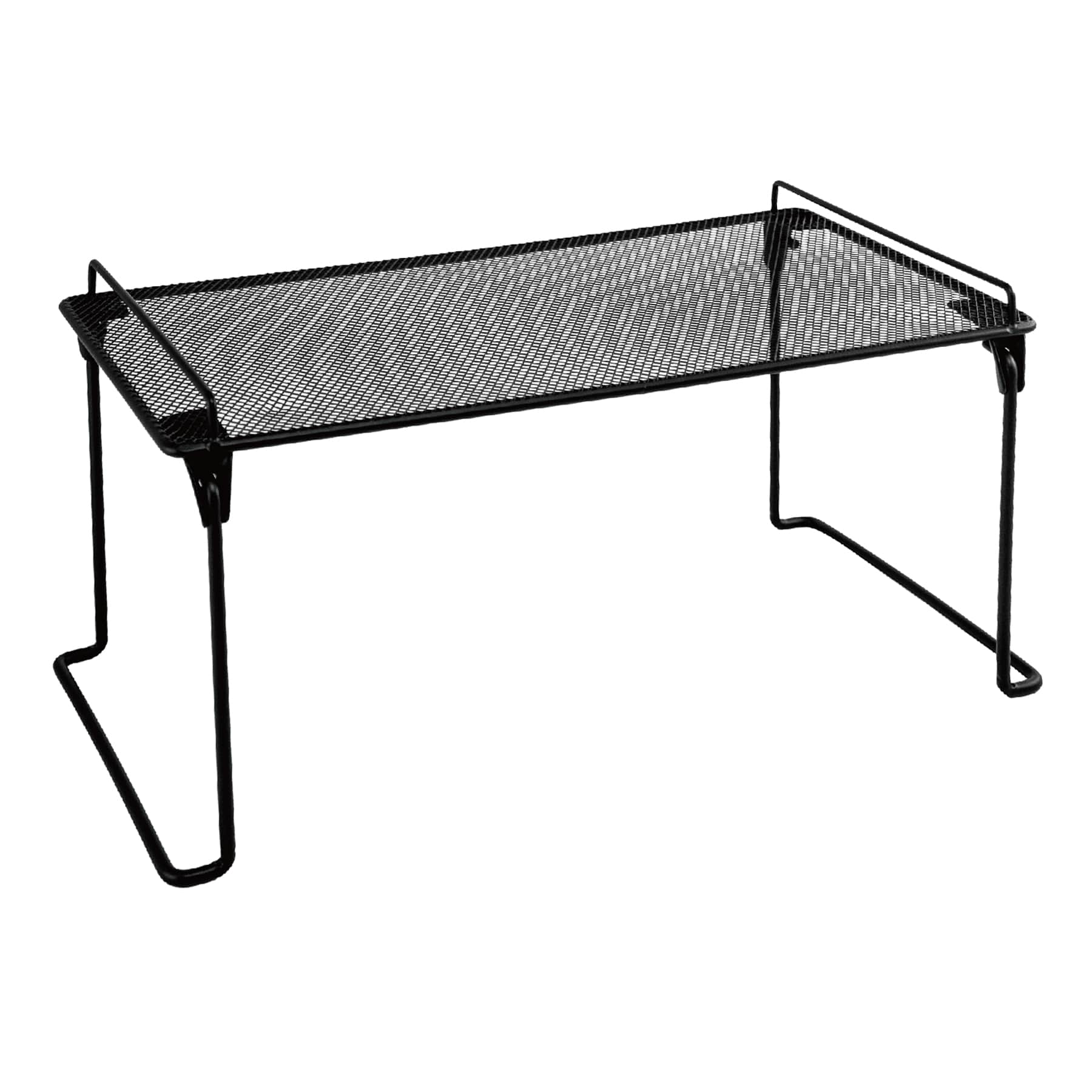 Black Metal Stackable Storage Organizer Rack