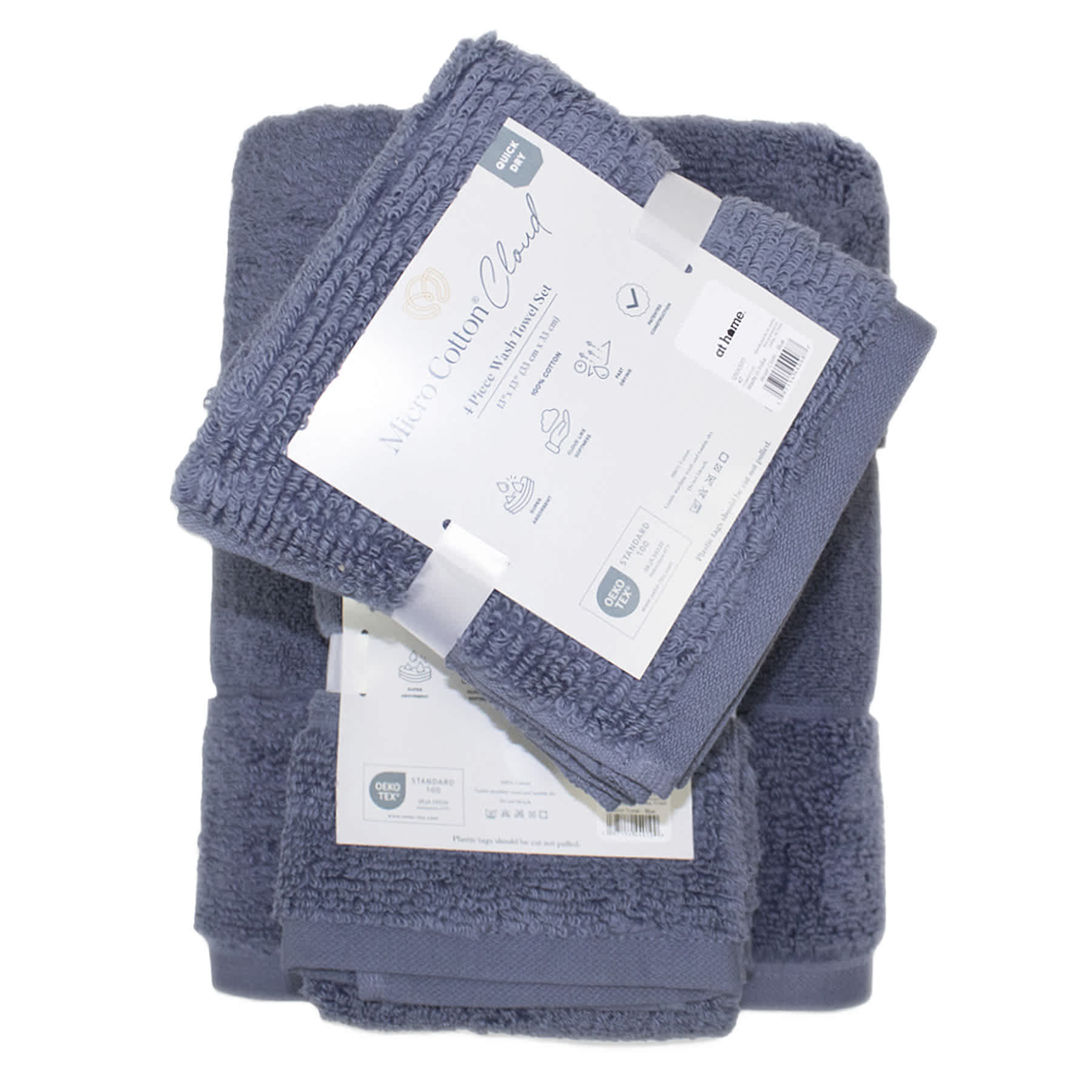 2-Pack Blue Cloud Hand Towel Set