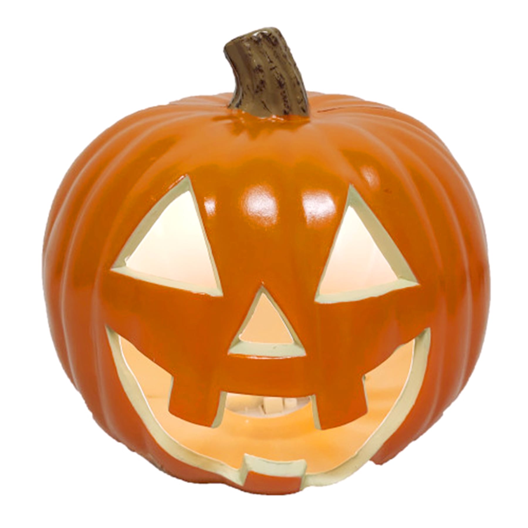 Orange Jack-o'-Lantern Halloween Light, 8.3"