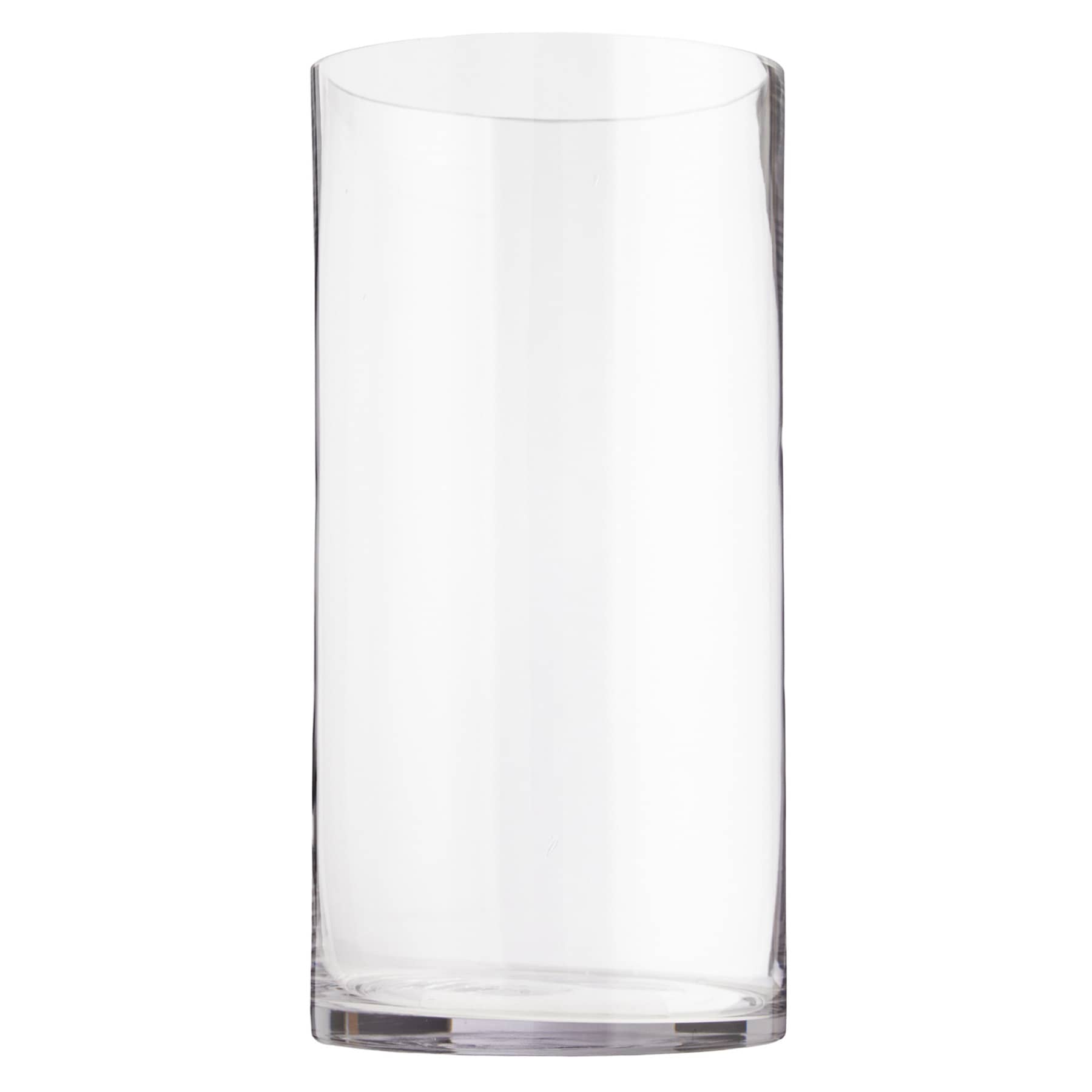 Clear Glass Cylinder Vase, 16"