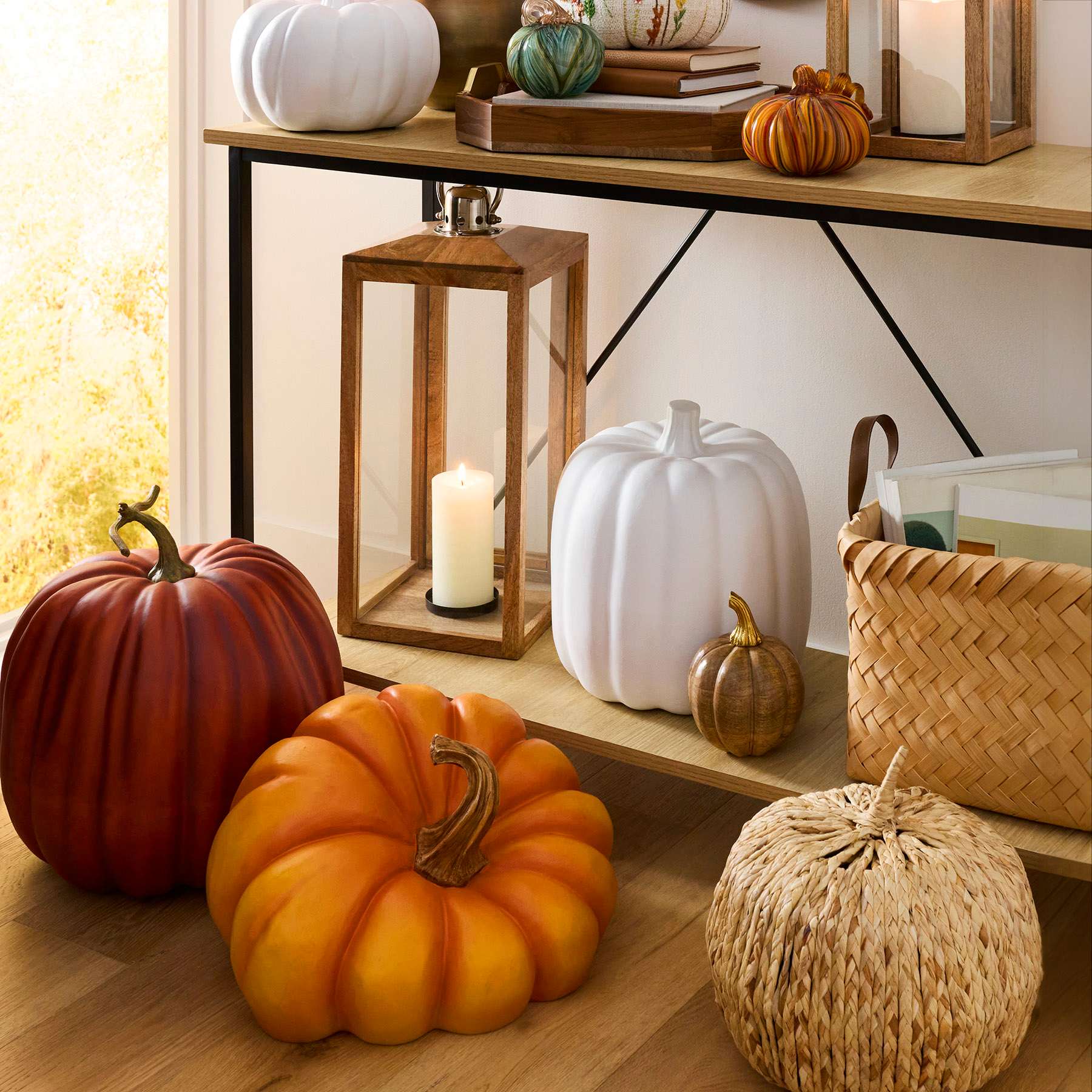 Orange Irregular Pumpkin, 9"