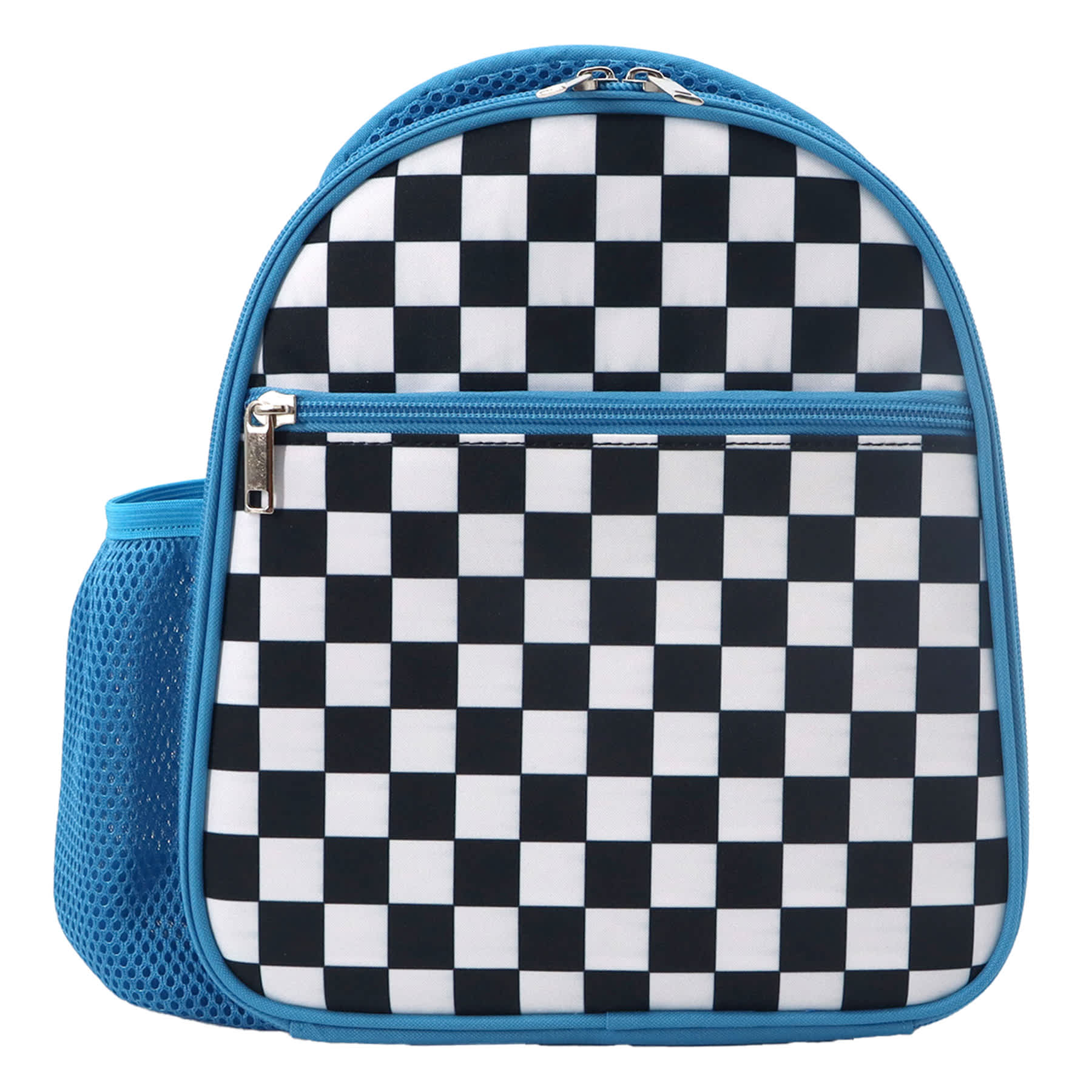 Blue Checkered Insulated Kids Lunch Box