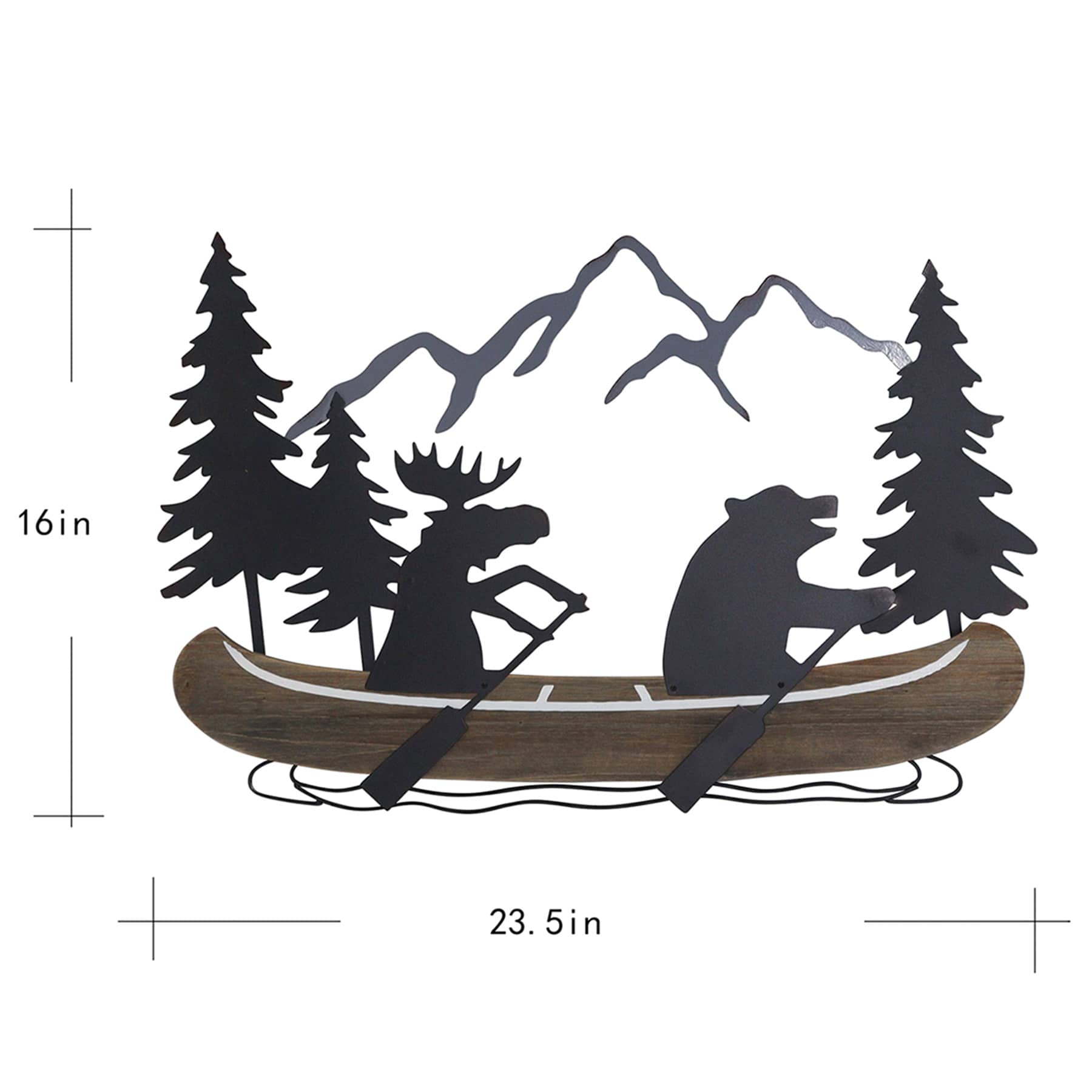 Lake & Lodge Lake Metal Wall Art, 23.5x16