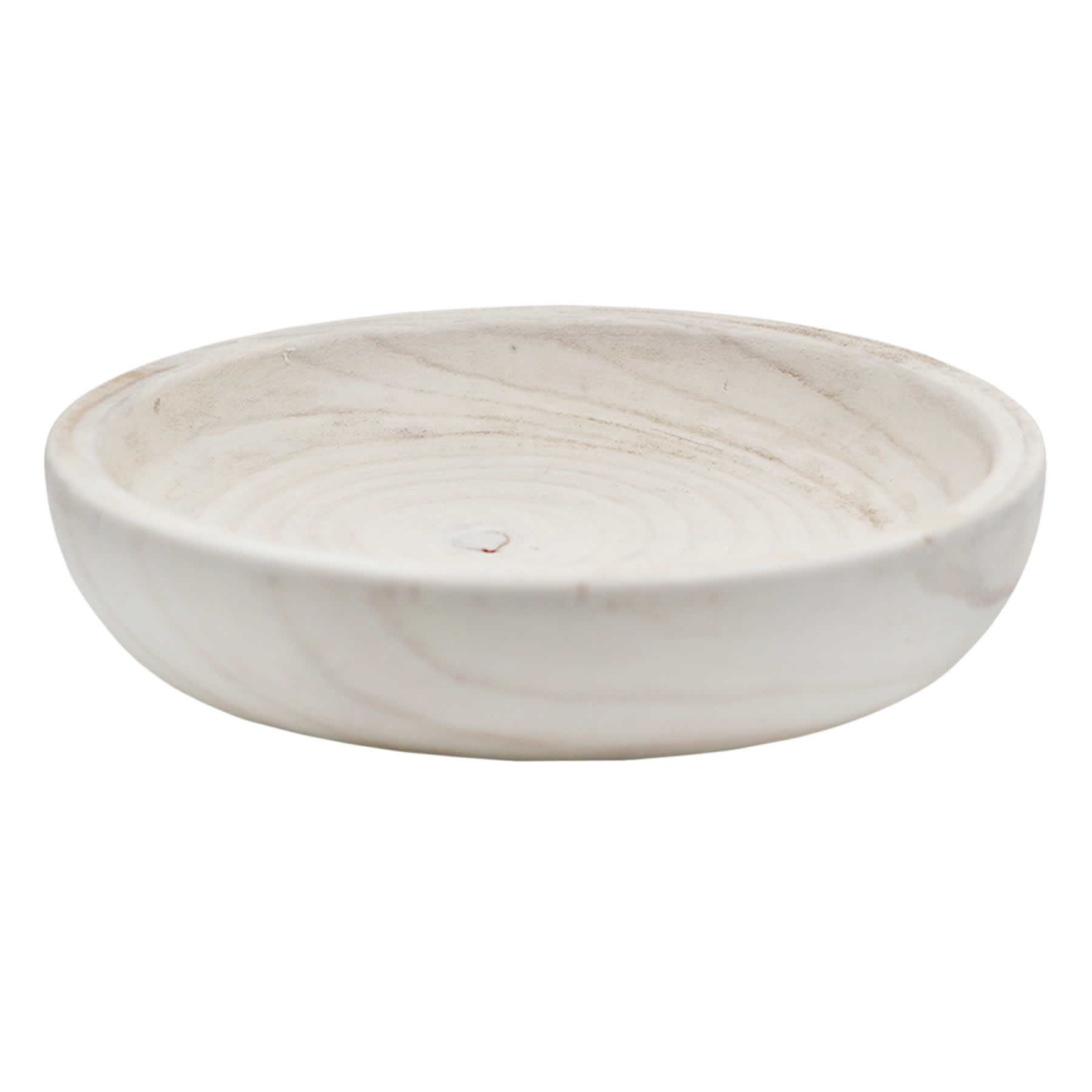 Ty Pennington Bleached Wood Round Decorative Tray, 16"