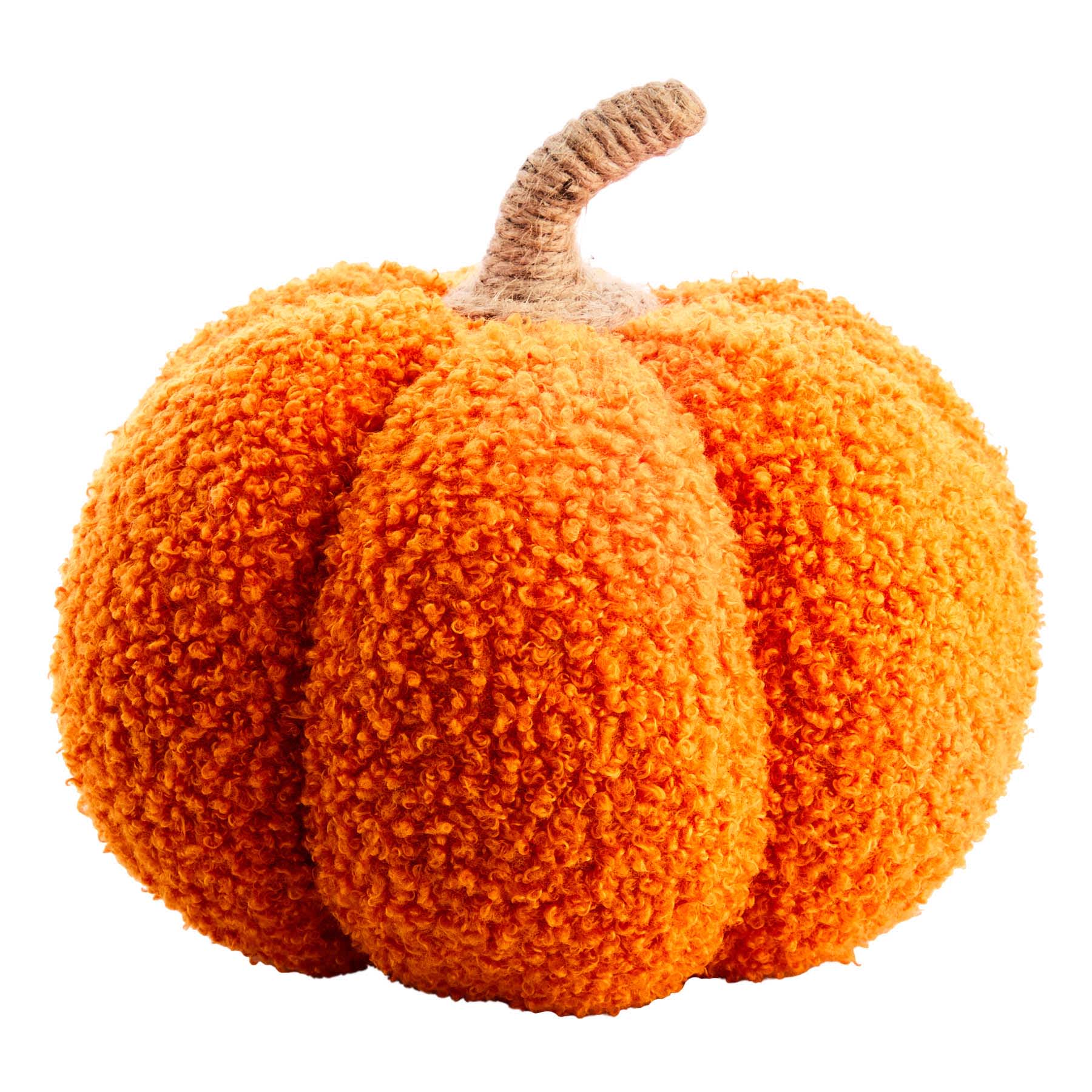 Orange Fabric Pumpkin, 6.3"