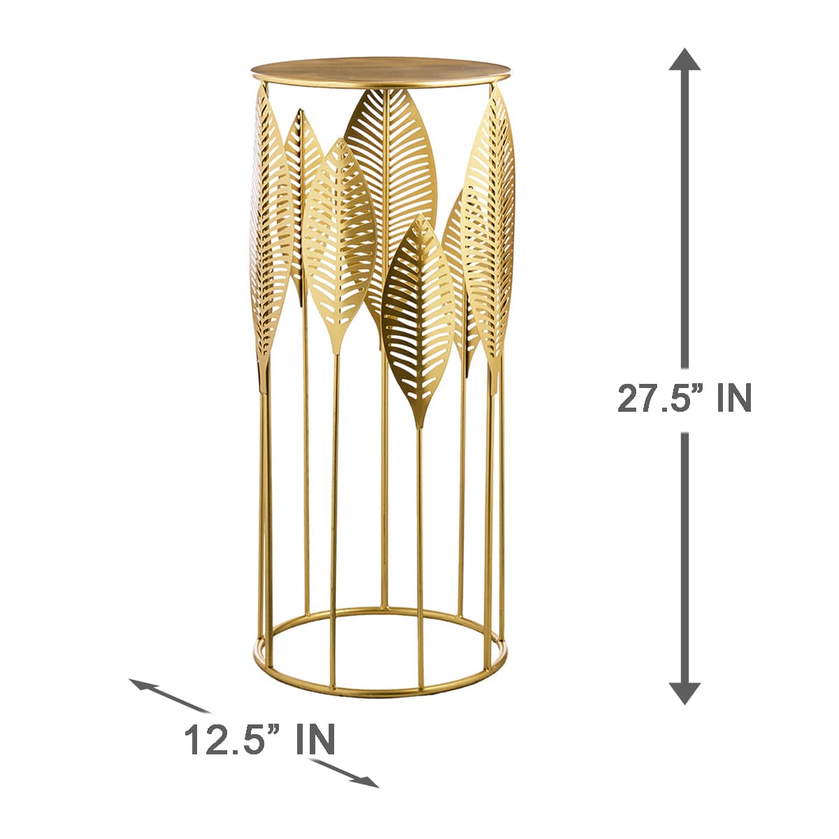Found & Fable Metal Leaf Plant Stand, Medium