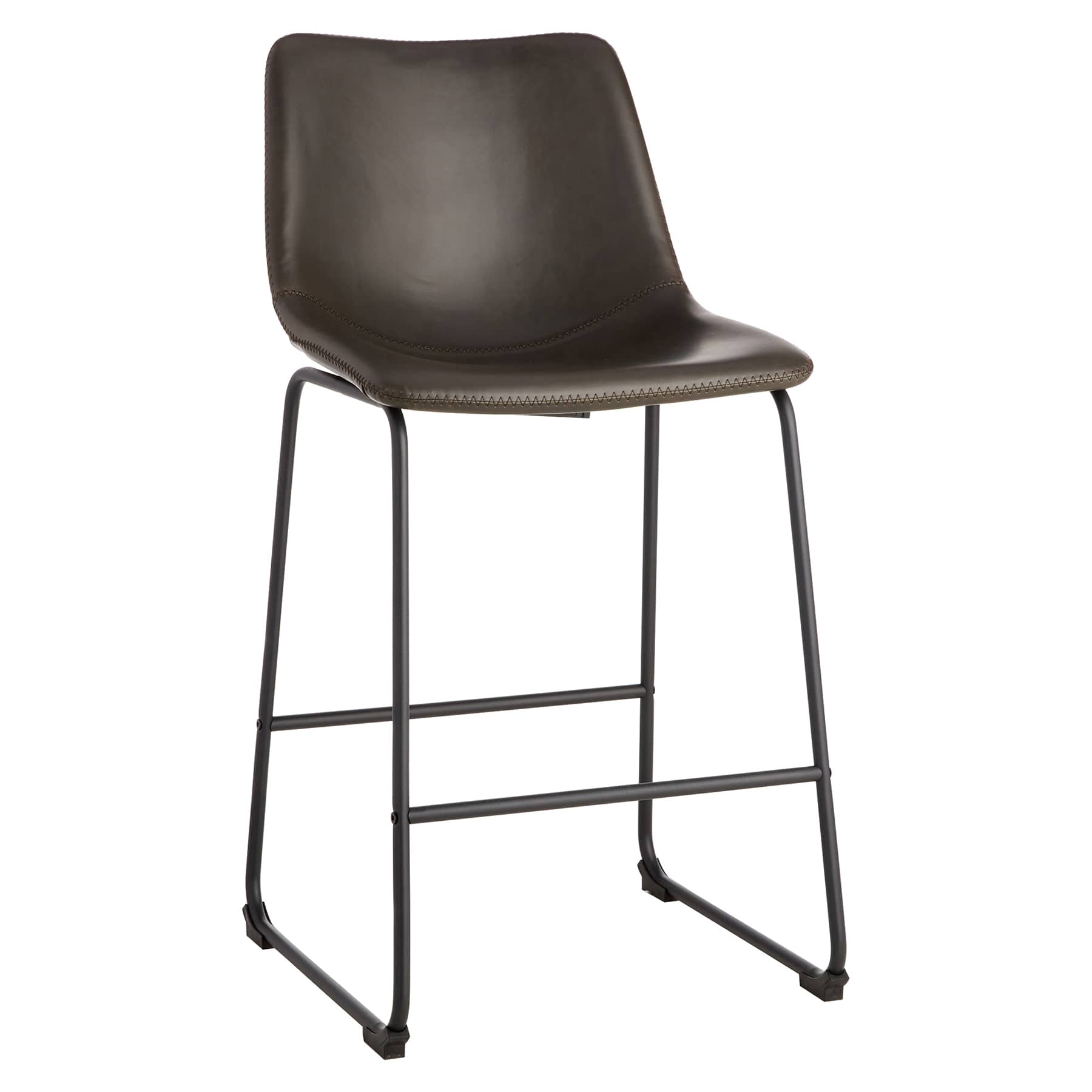 Crosby St. Drake Counter Stool, Dark Grey