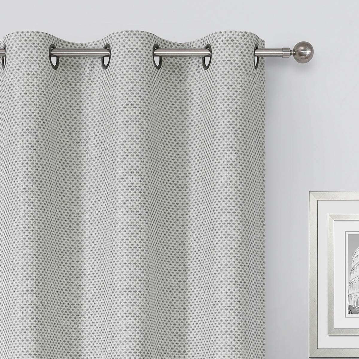 Green Oakdale Light Filtering Grommet Single Curtain Panel, 84"