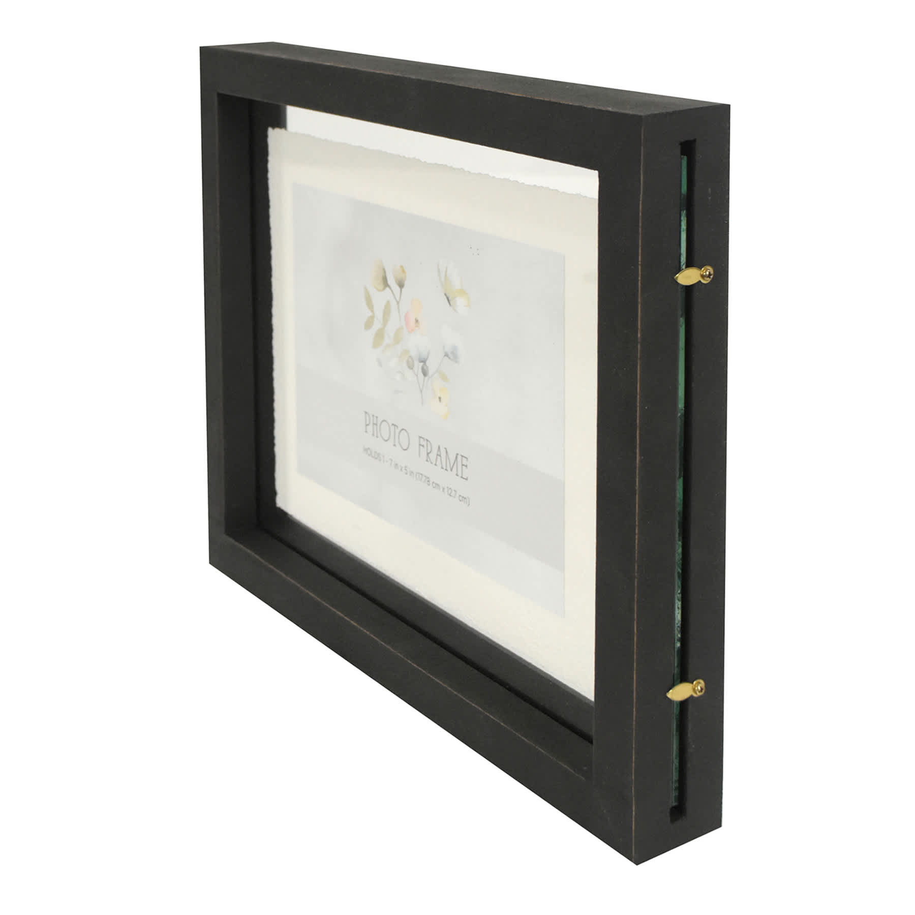 Black Floating Tabletop Picture Frame, 5x7