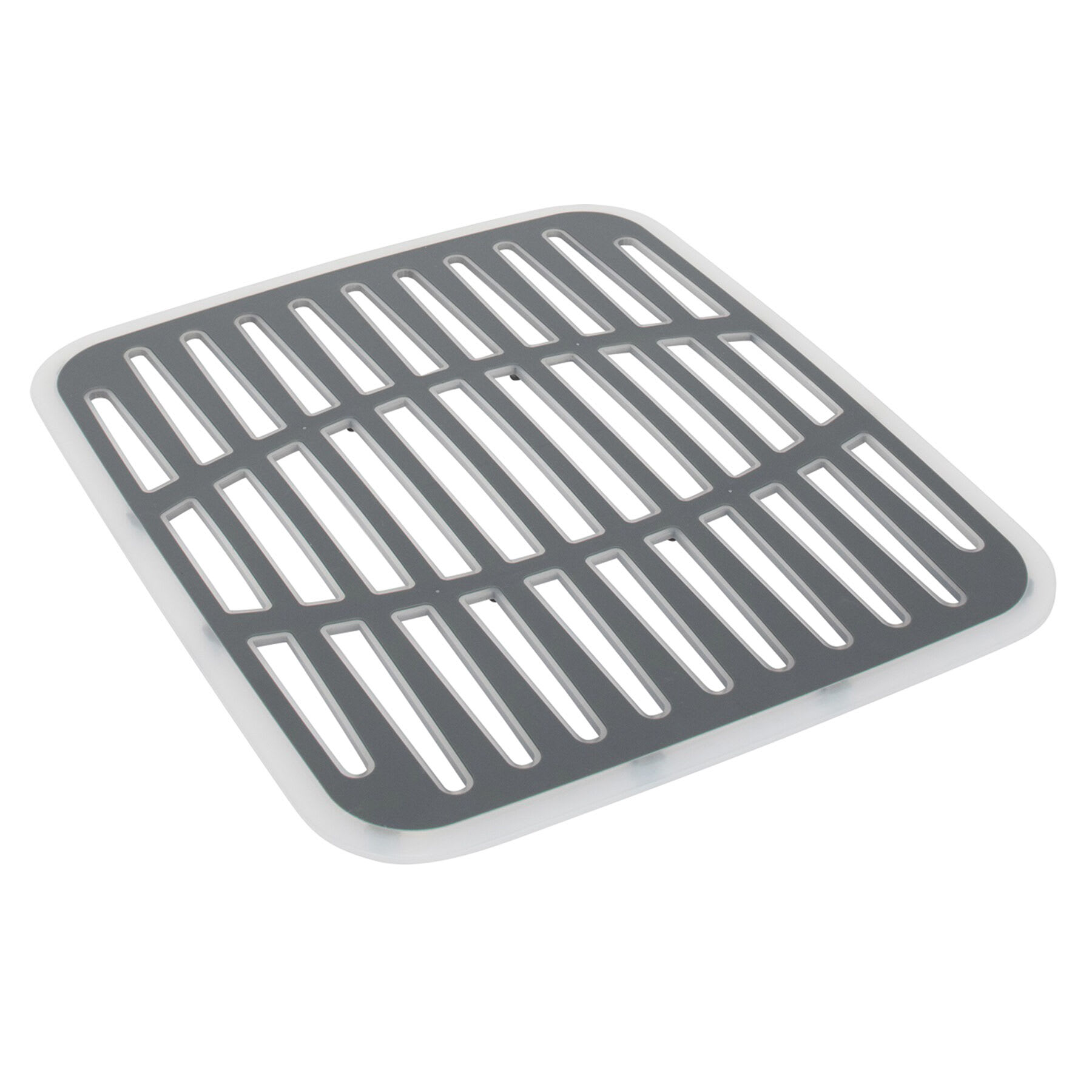 Cora Grey & Clear Kitchen Sink Mat, Small