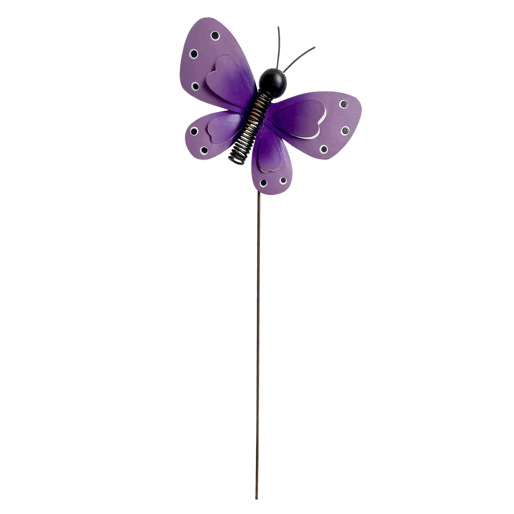 Purple Butterfly Yard Pick, 5.5"