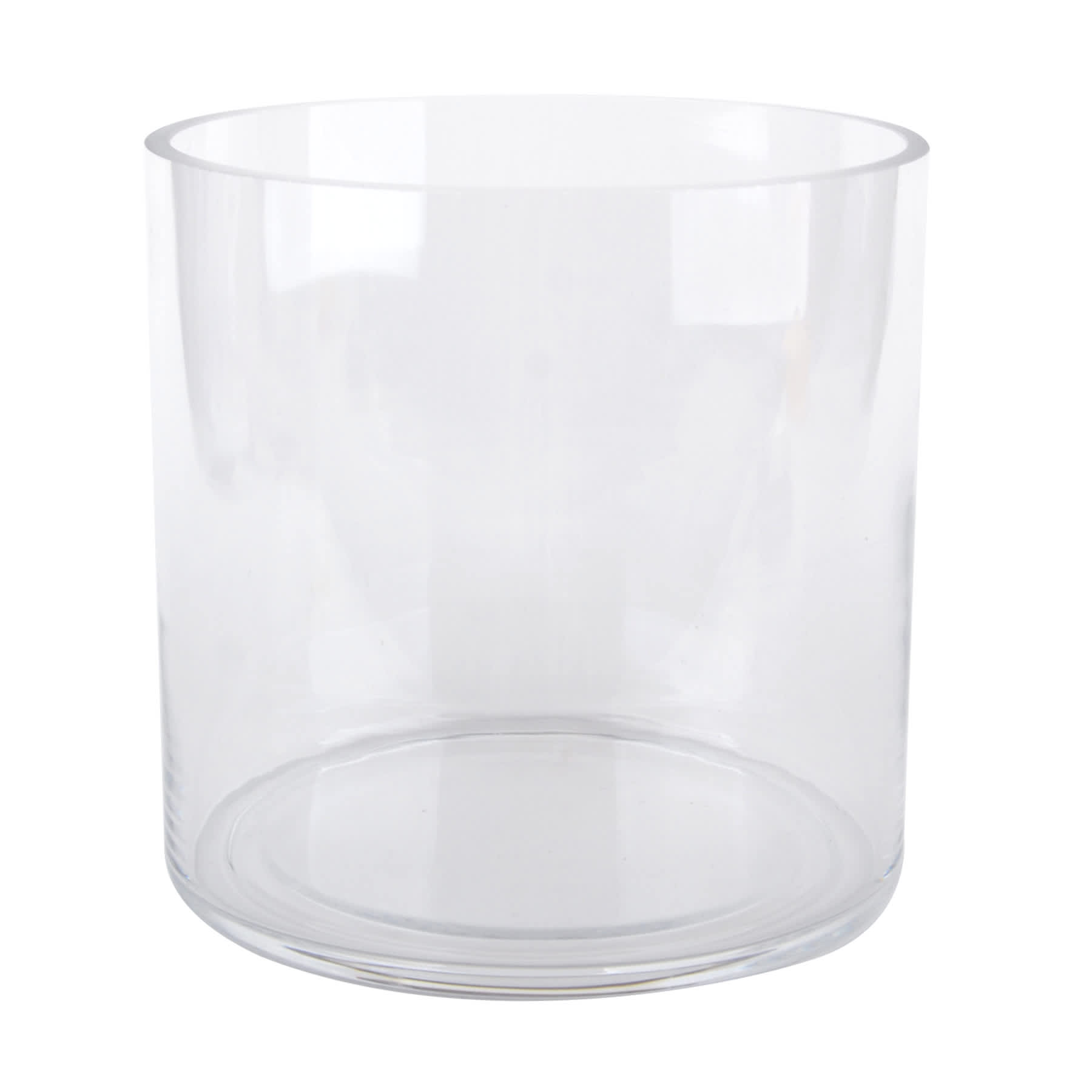 Clear Glass Cylinder Vase, 6"