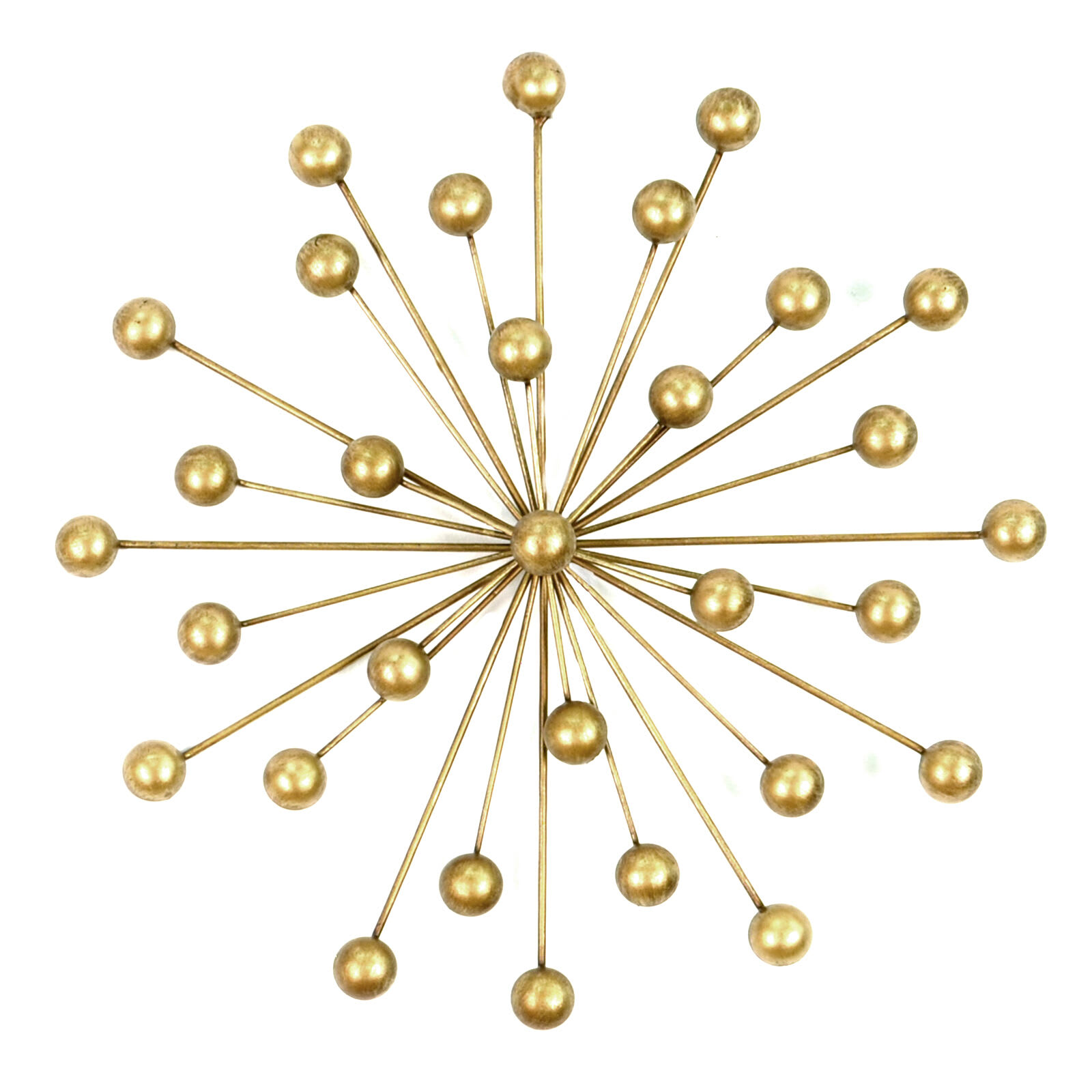 Gold Metal Sunburst Wall Art, 12"