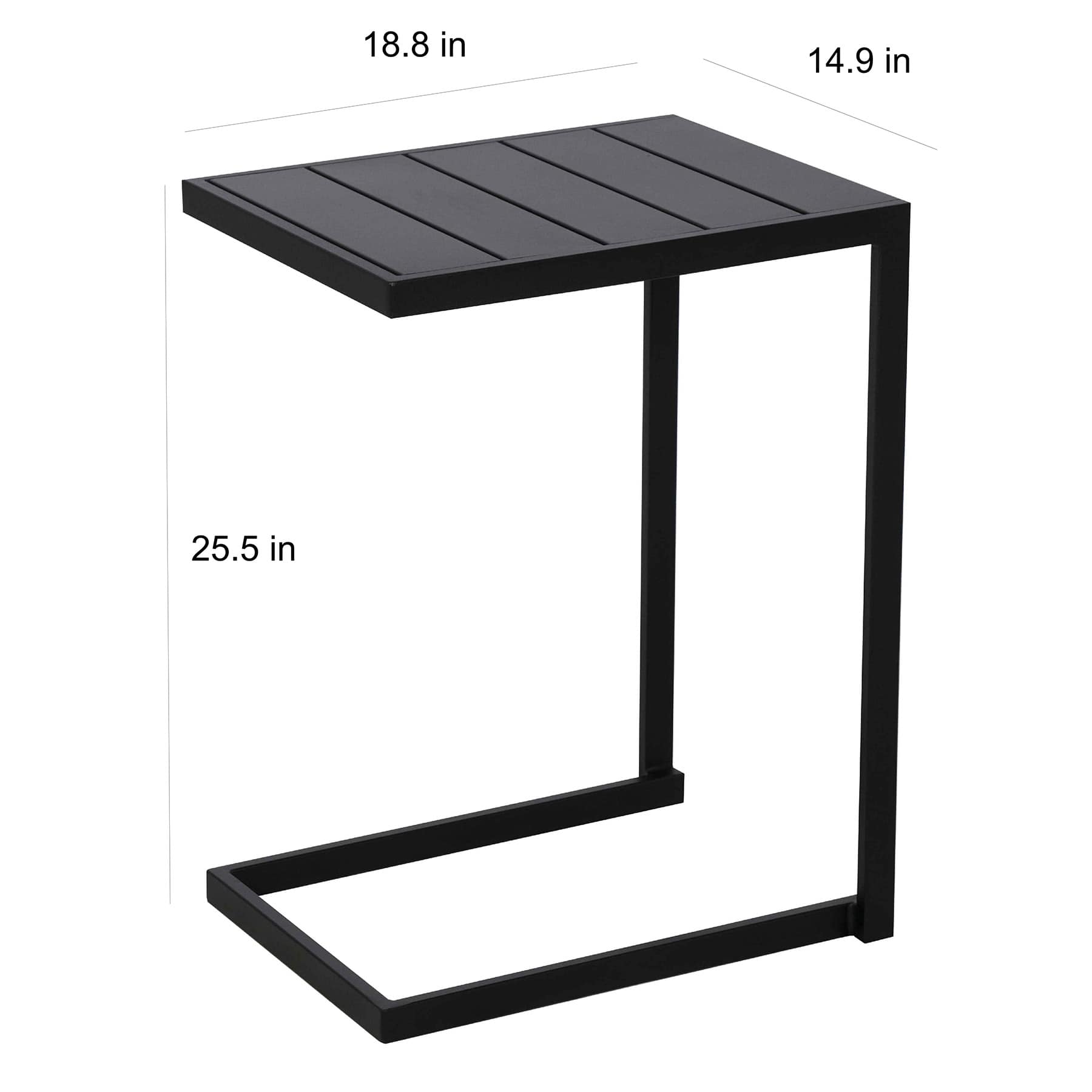 Grammercy Patio C-Table, Black