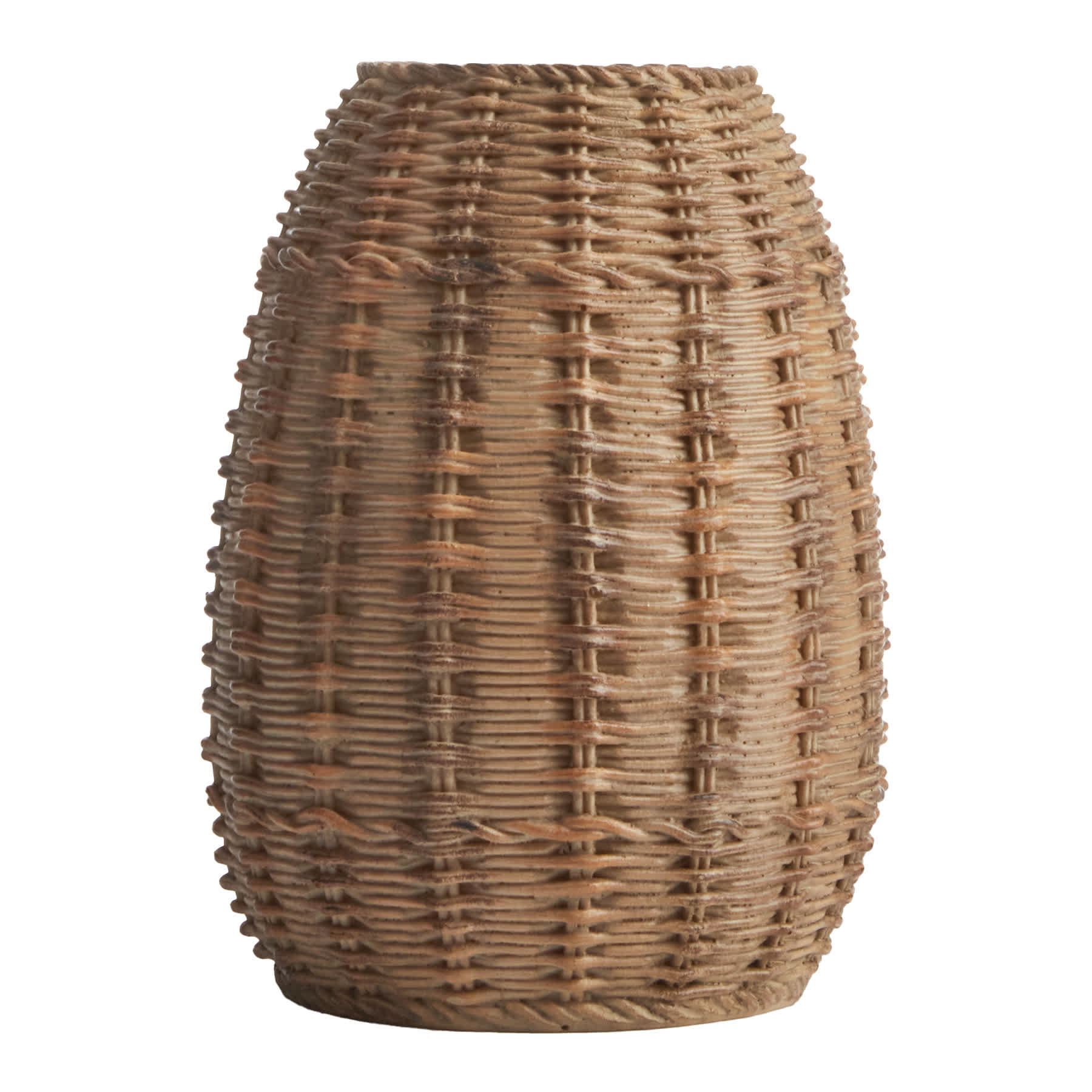 Honeybloom Brown Woven Vase, 8"