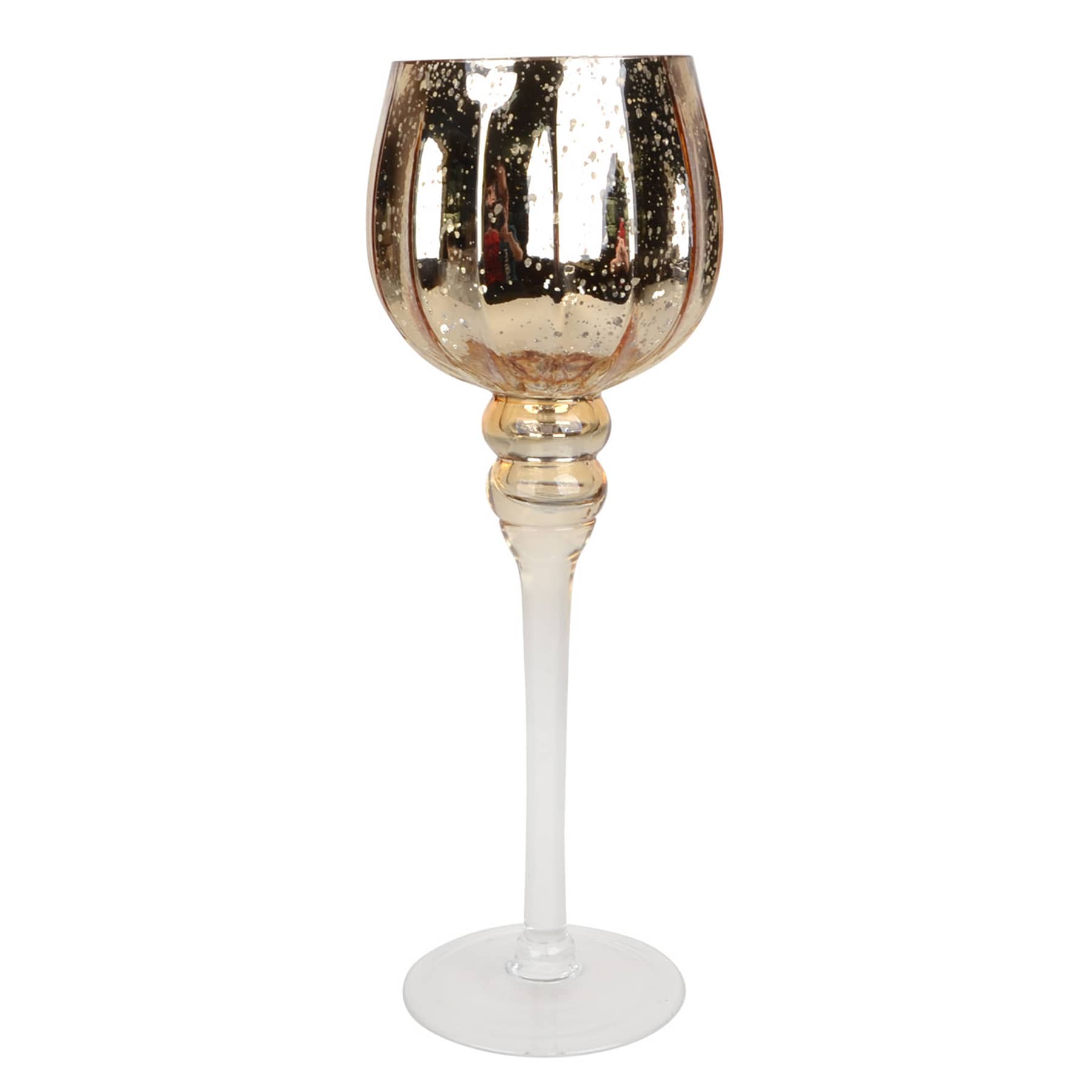 Providence Mercury Glass Votive Holder, 13.8"