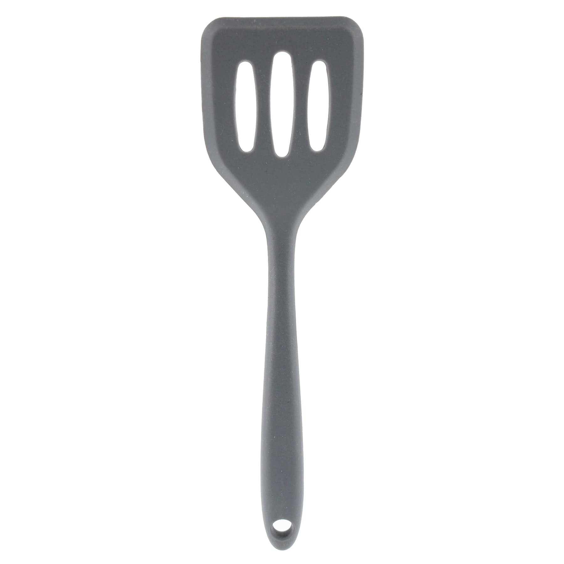Mini Slotted Silicone Spatula, Grey