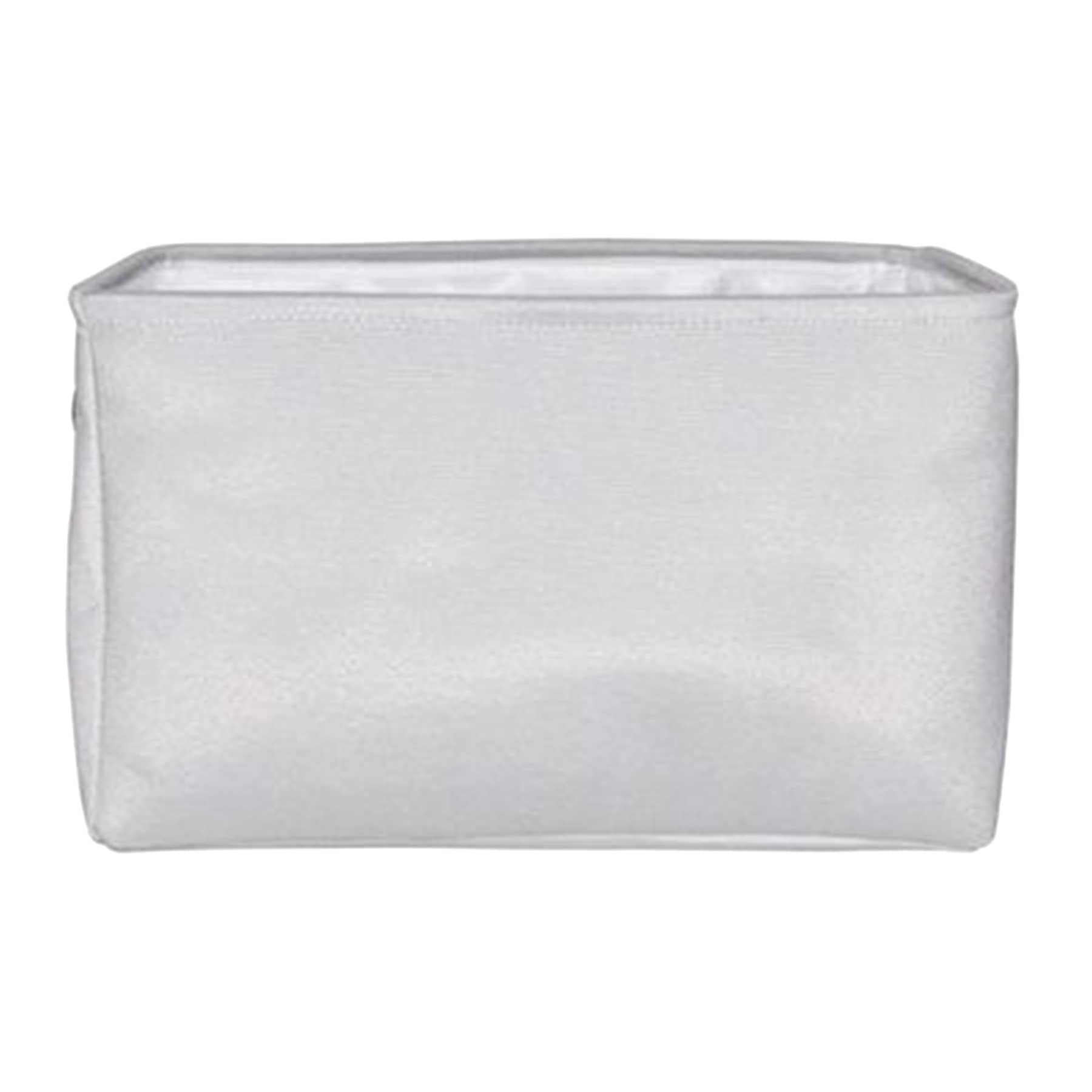 Light Grey Rectangle Fabric Storage Basket, Large