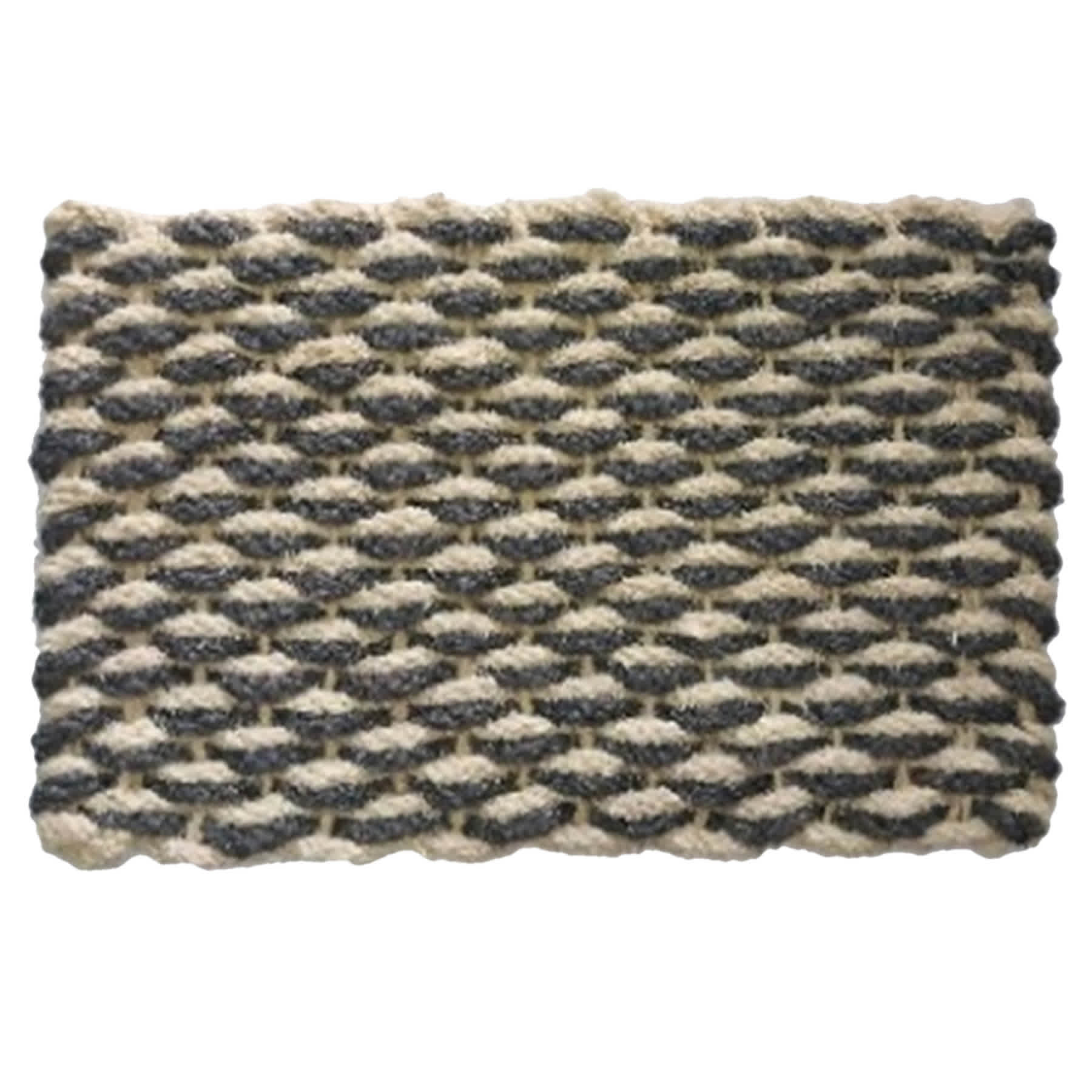 Bleach & Grey Rope Coir Mat, 18x30