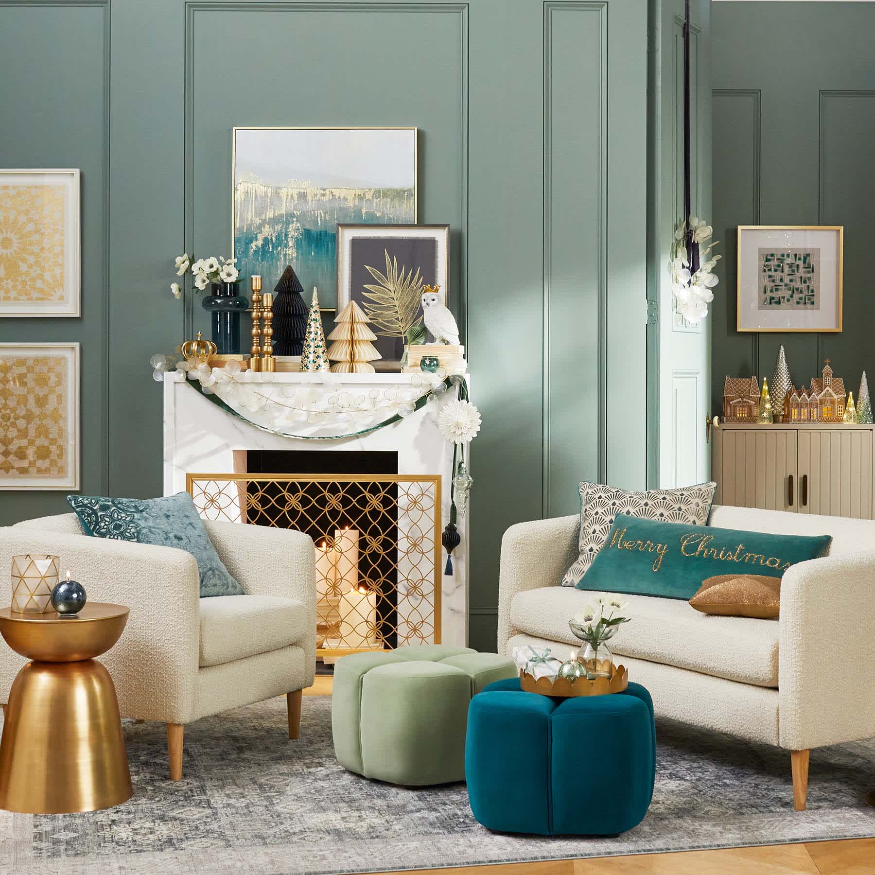 Tracey Boyd Patras Metallic Drum Table