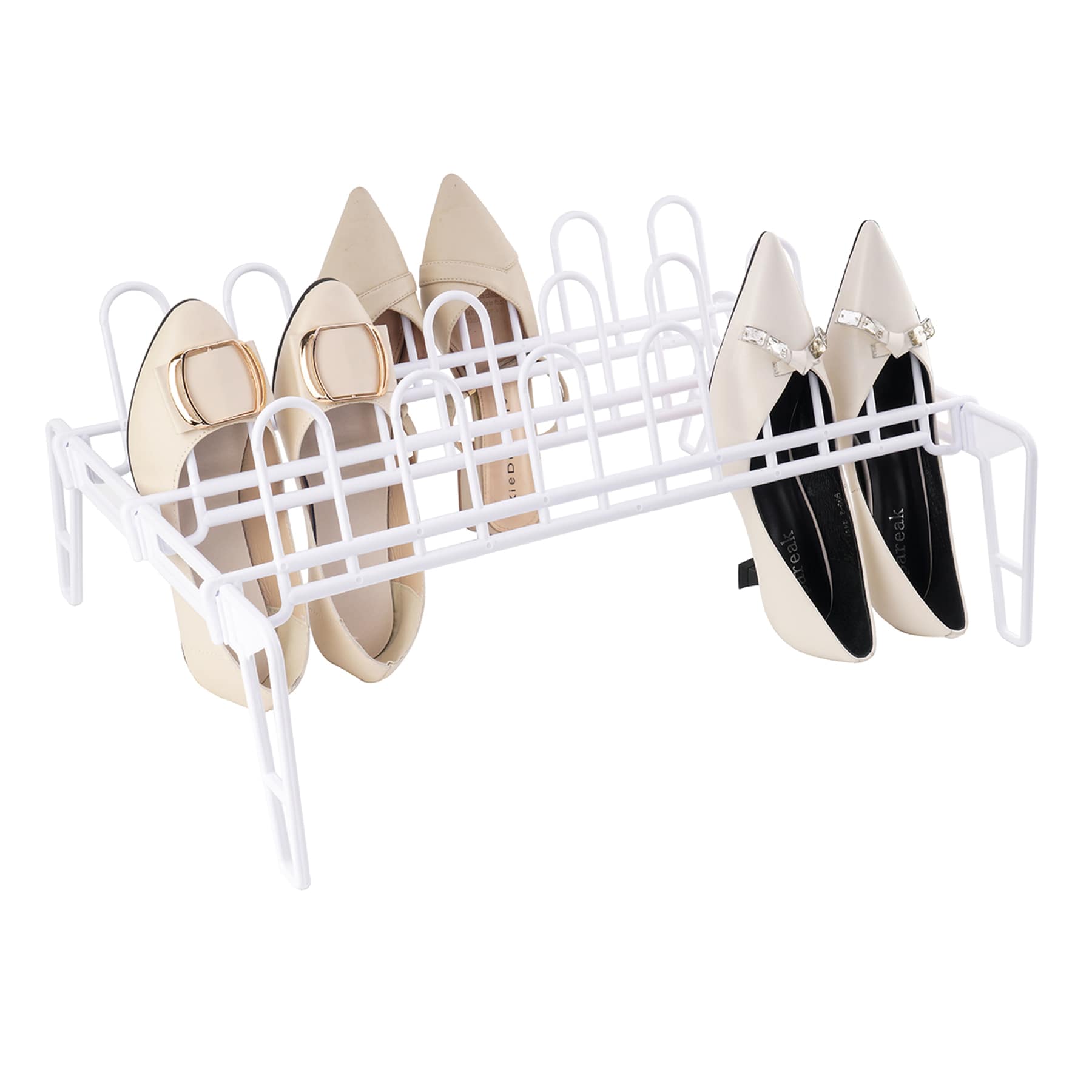 9-Pair Shoe Rack, White