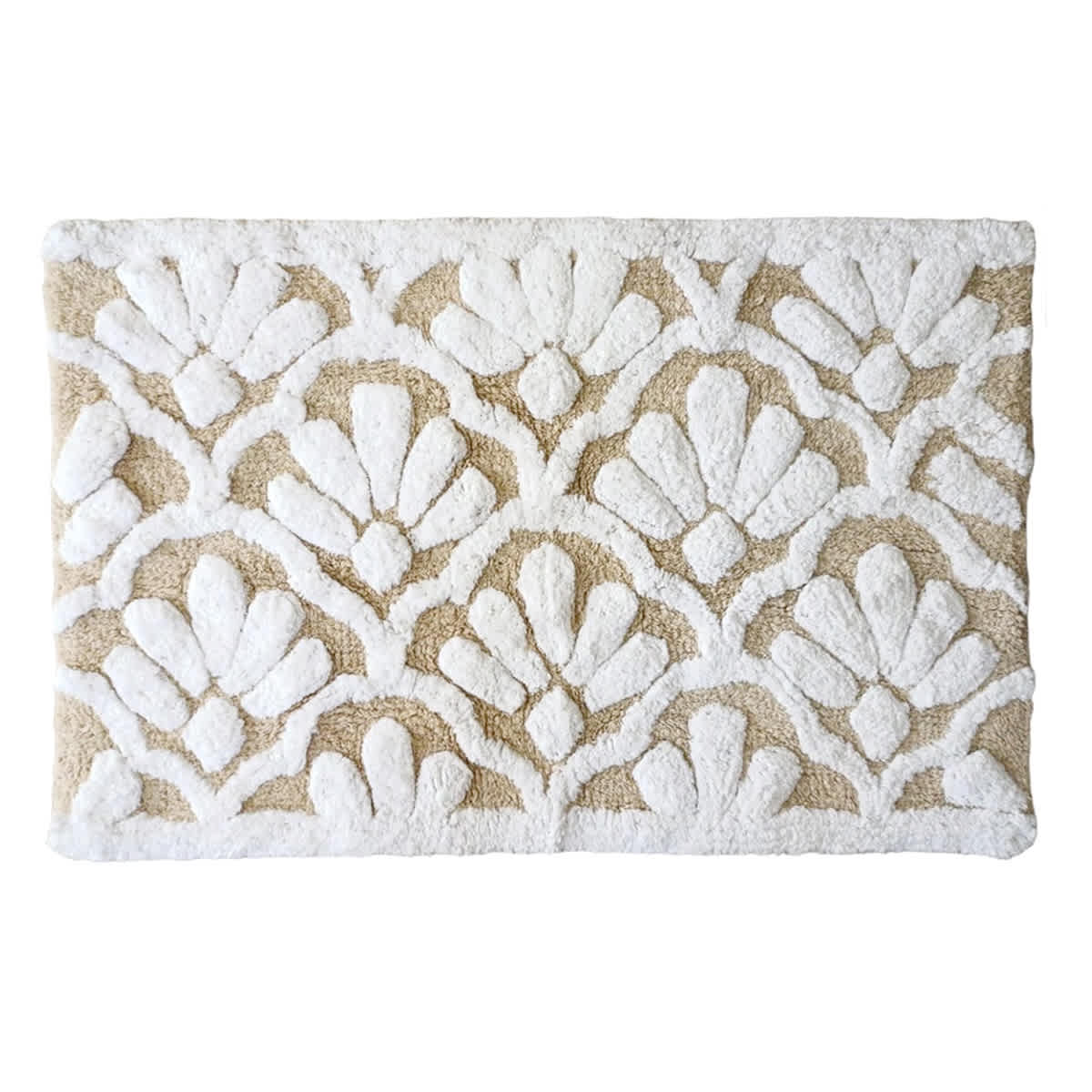 Providence Tan Shell Bath Rug, 20x30