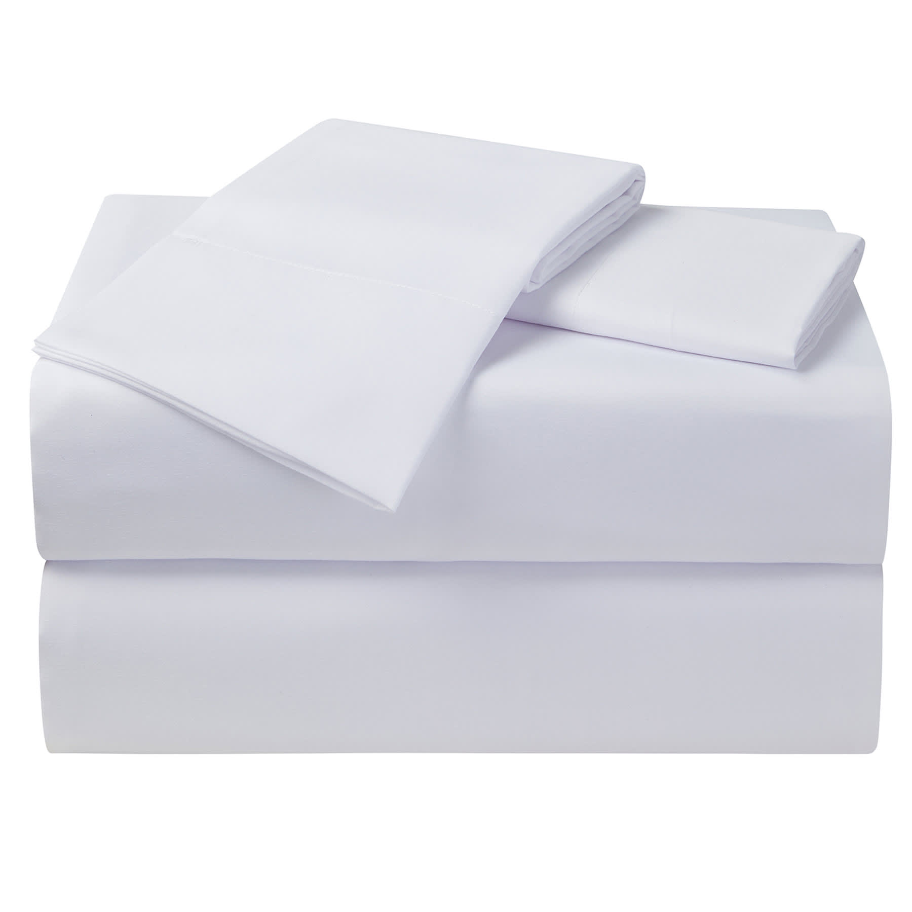 4-Piece White Cooling Microfiber Sheet Set, Queen