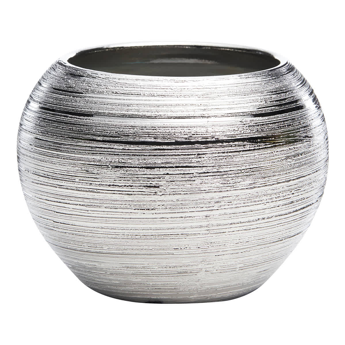 Crosby St. Indoor Silver Round Textured Planter, 5"