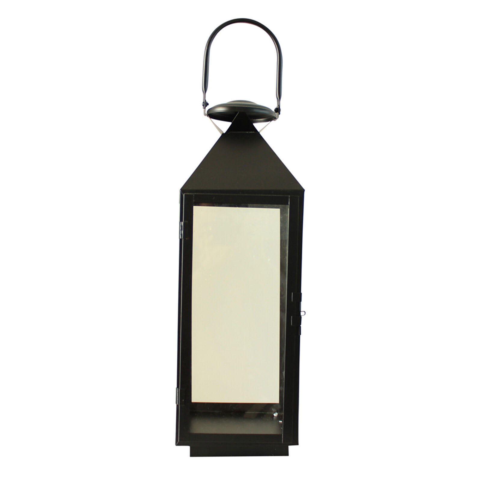 Black Metal Lantern, 21"