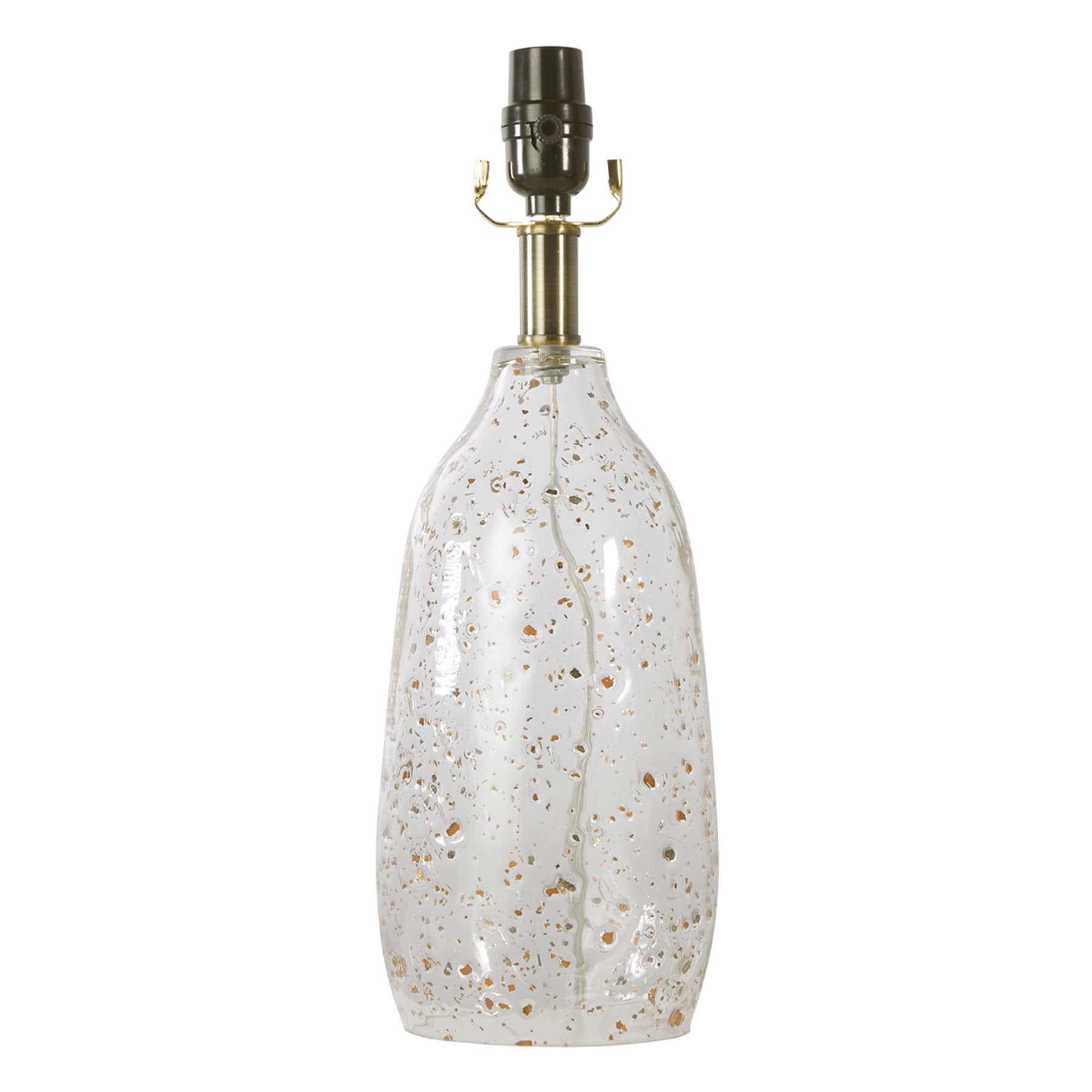 Honeybloom Clear Bubble Glass Small Lamp Base, 16"