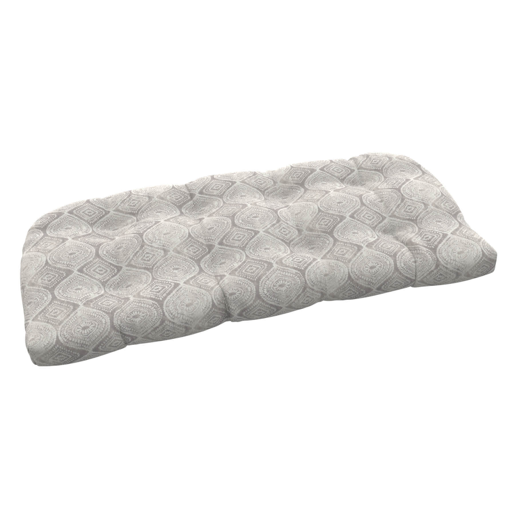 Grey Patna Geo Outdoor Wicker Settee Cushion