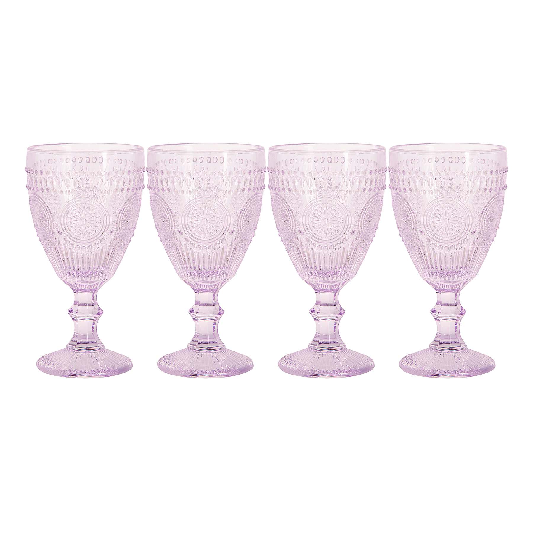 Set of 4 Circa Lavender Wine Goblets, 10oz