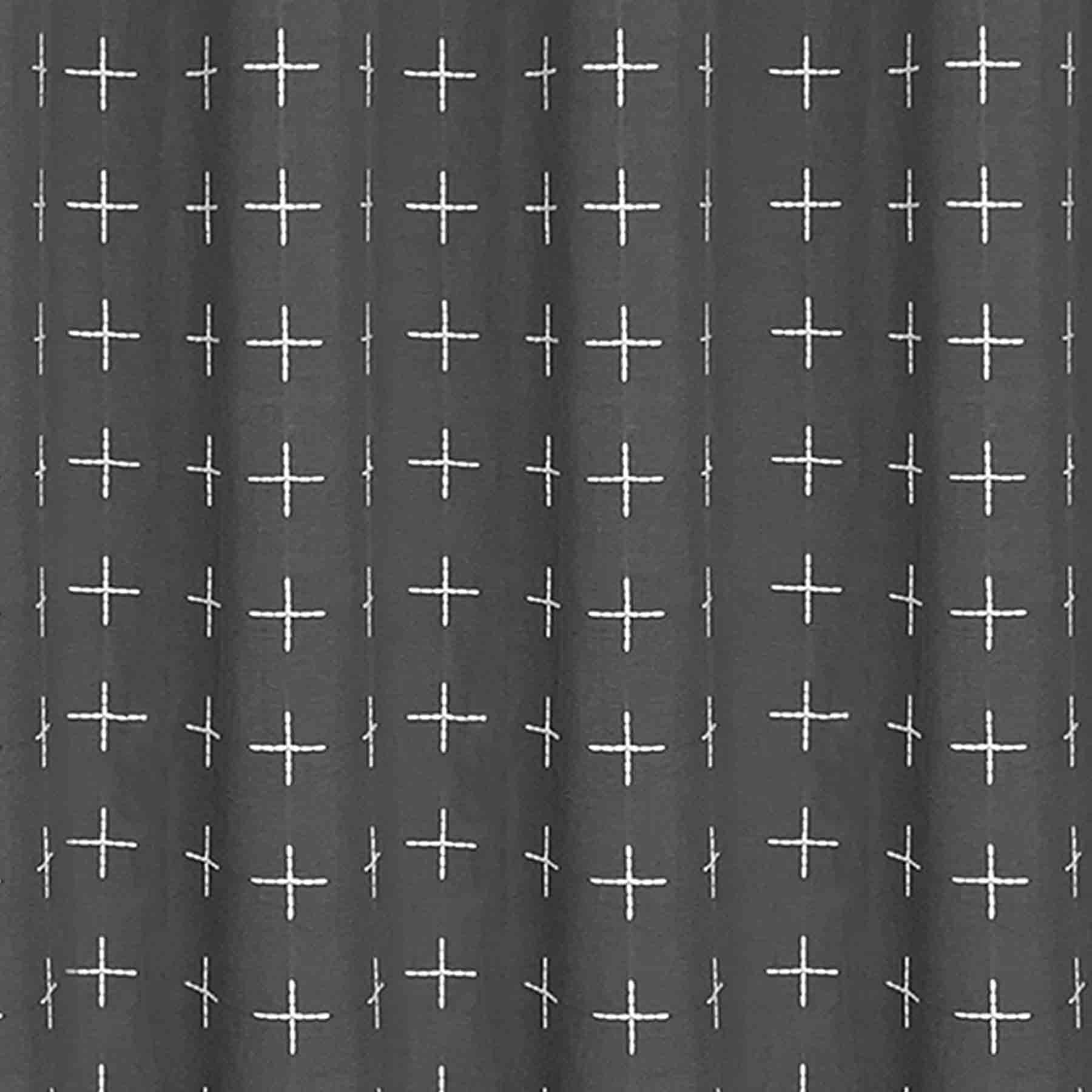 Honeybloom Grey Crossover Embroidered Shower Curtain, 72"