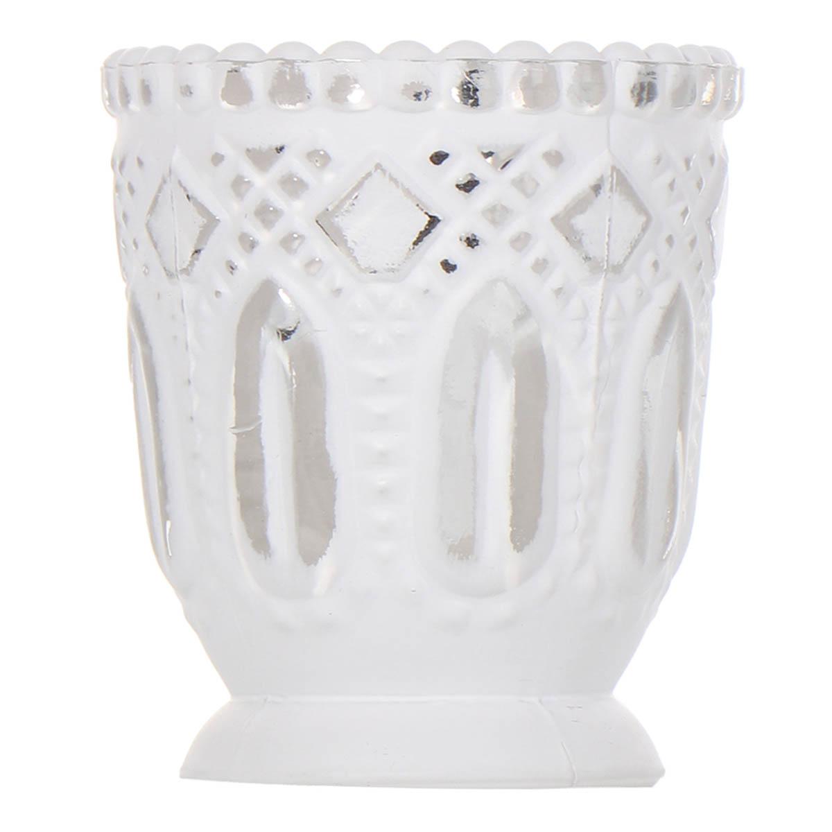 White Wash Votive Candle Holder, 3"