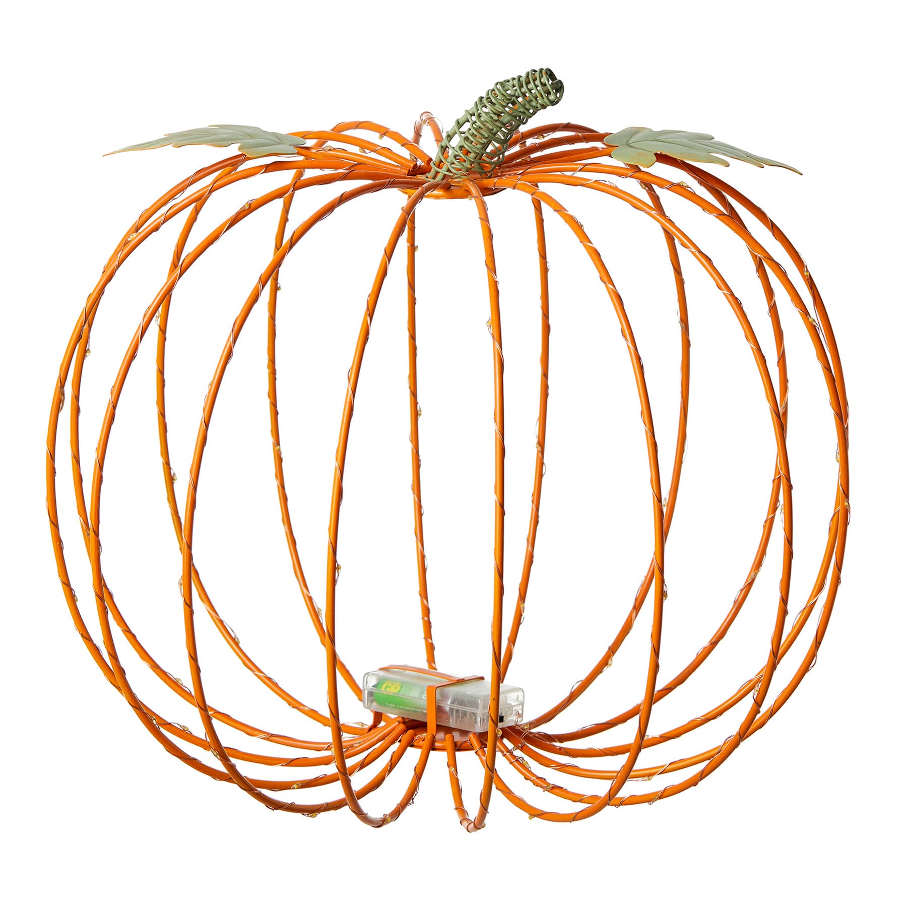 Homespun Harvest LED Wire Pumpkin Decor, 15"
